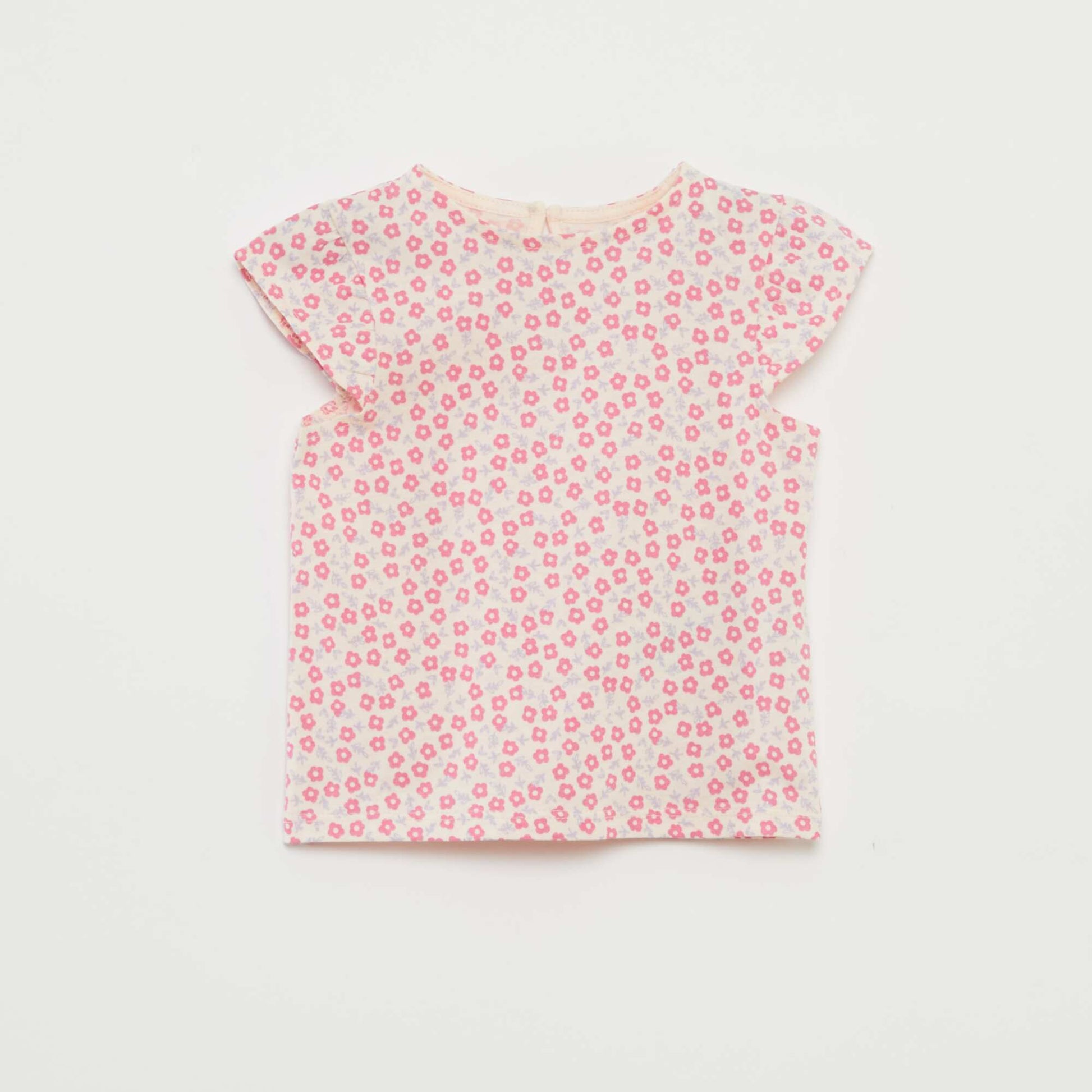 Ensemble short + t-shirt volanté - 2 pièces ROSE