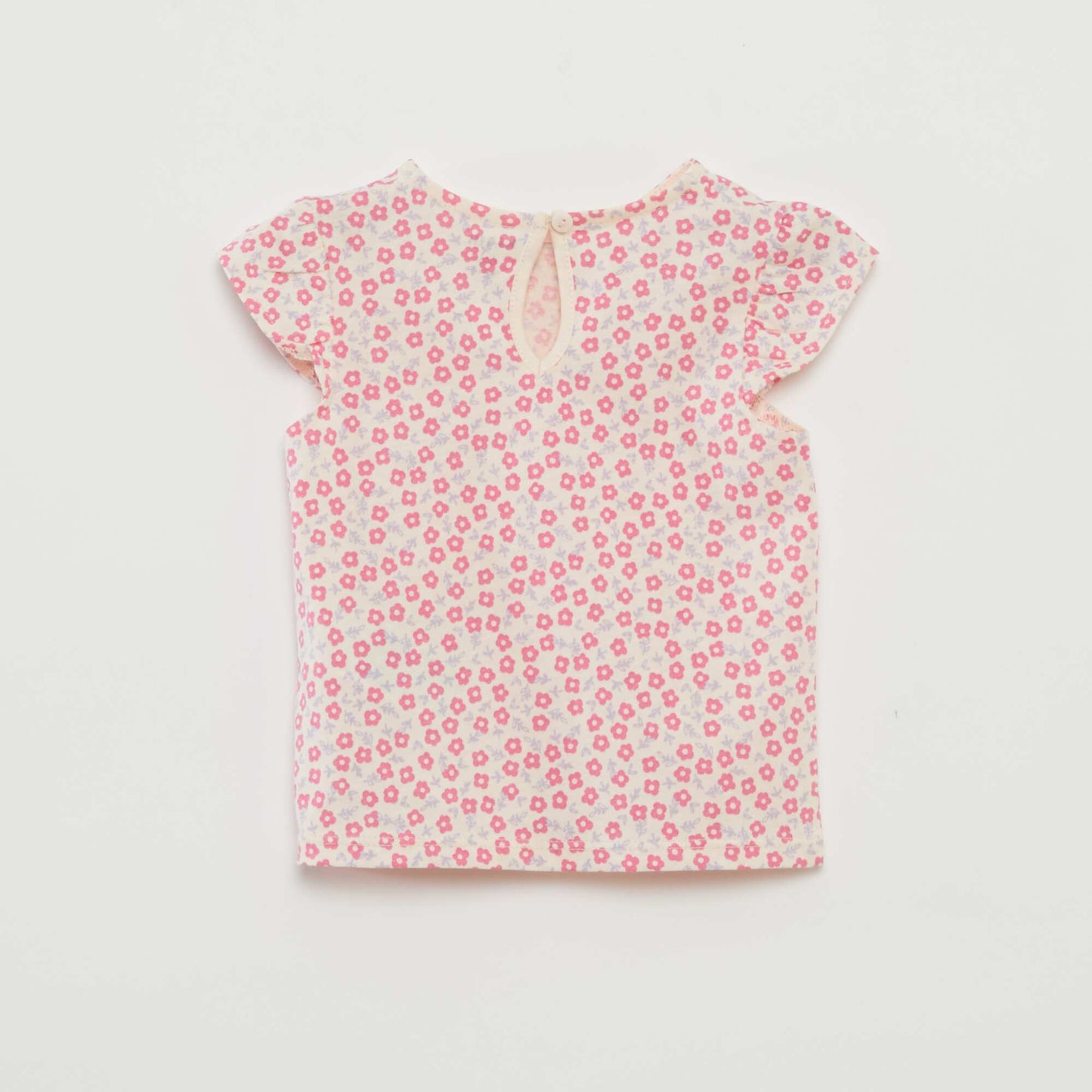 Ensemble short + t-shirt volanté - 2 pièces ROSE