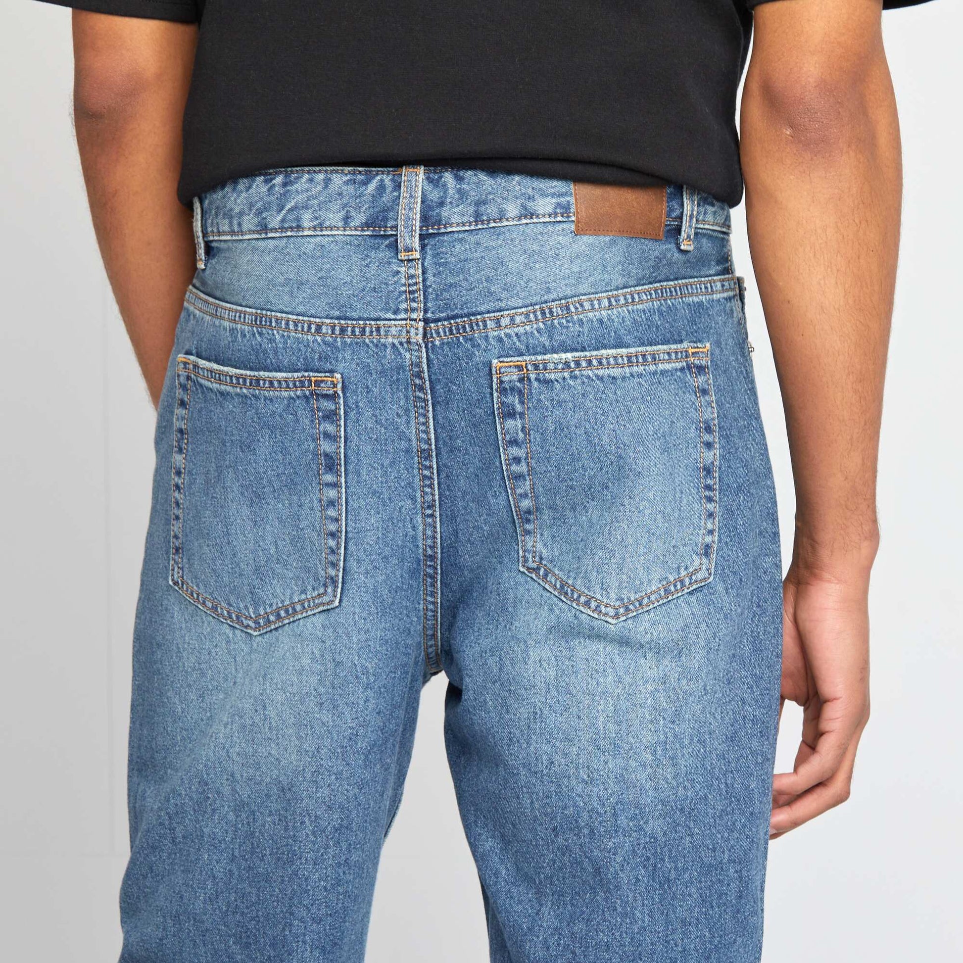 Jean tapered slim / coupe fuselée 5 poches Bleu