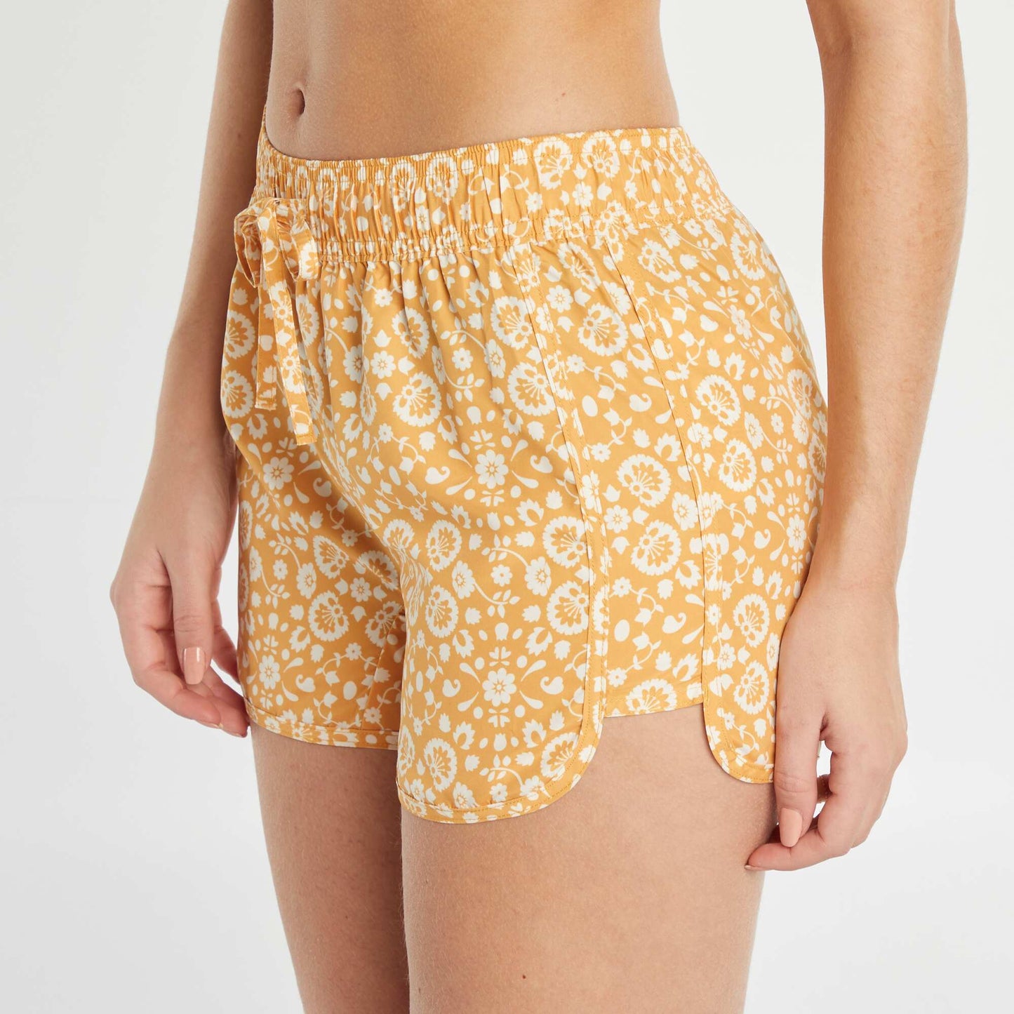 Short de bain imprimé JAUNE