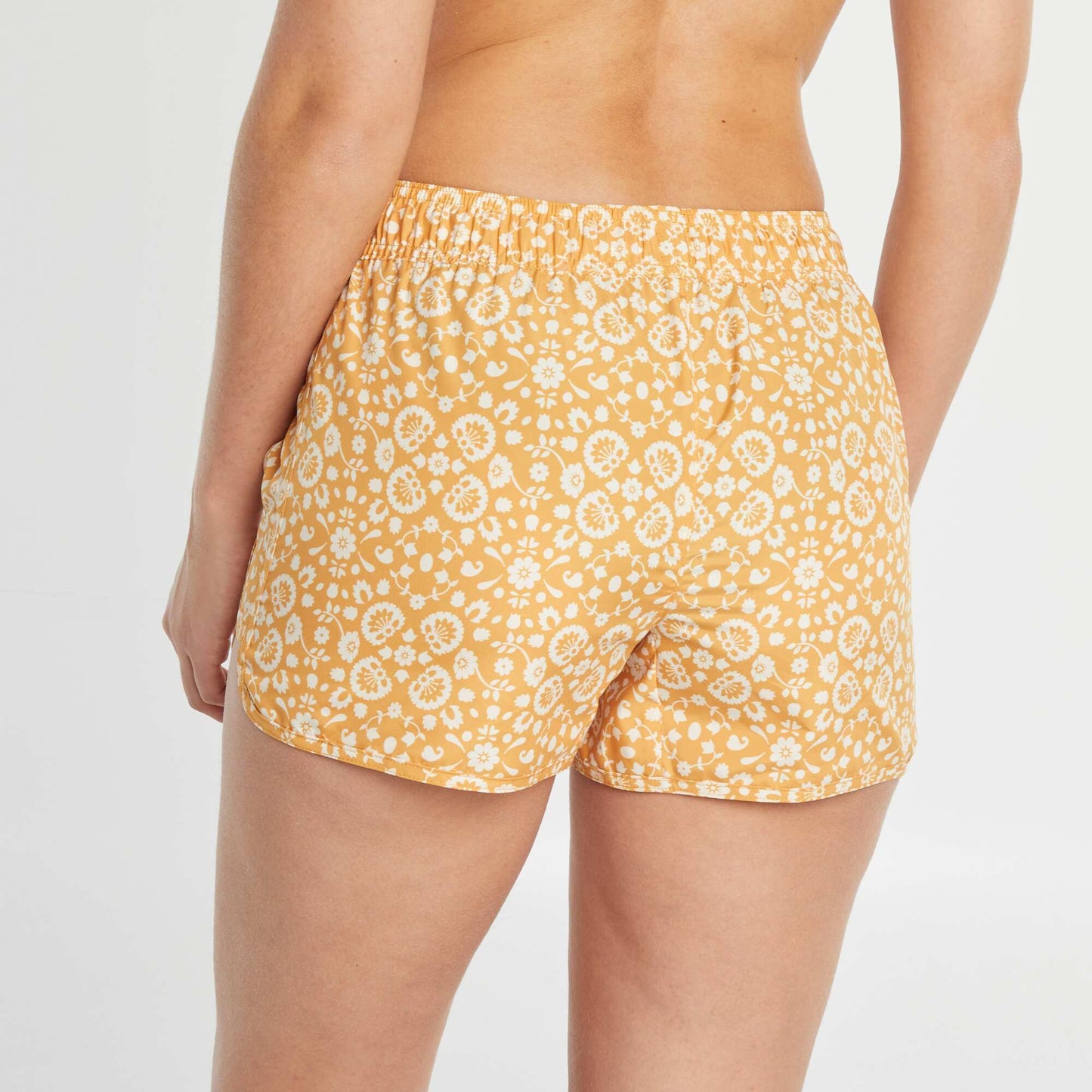Short de bain imprimé JAUNE
