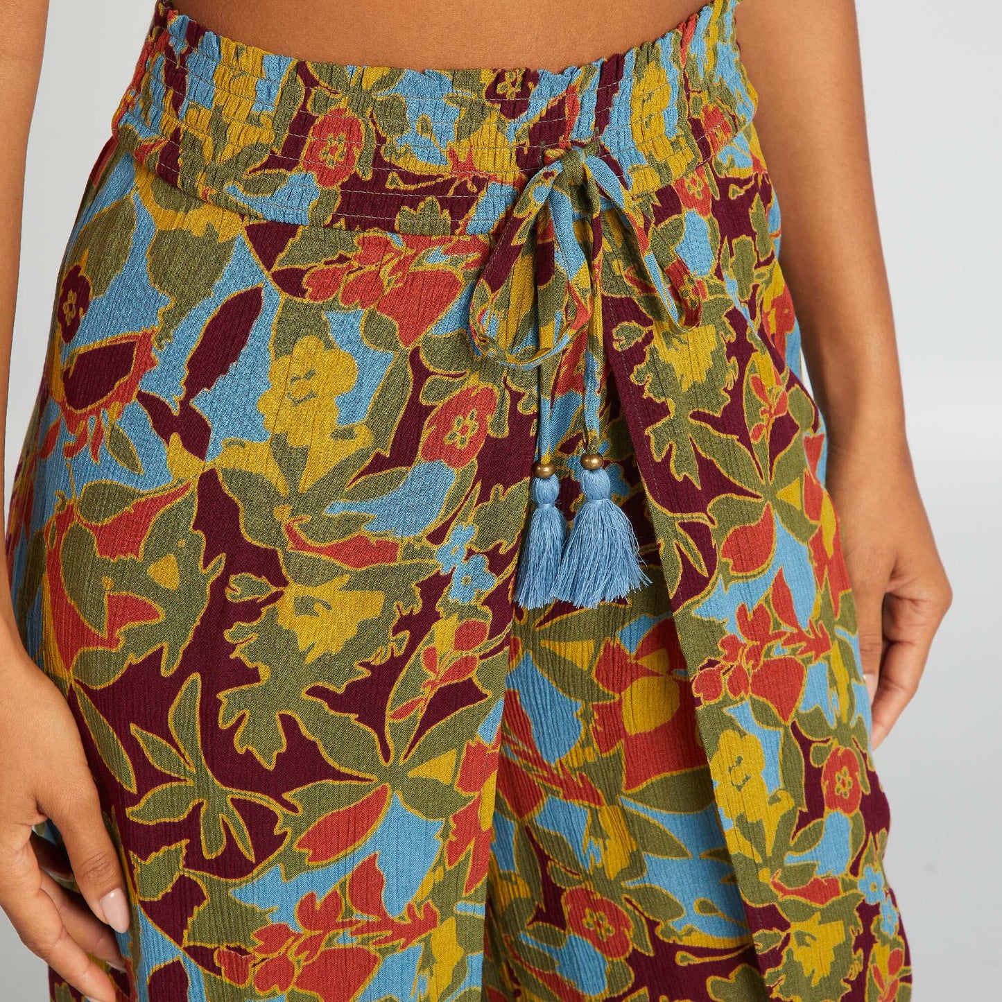 Pantalon de plage large imprimé IMPRIMé TROPICAL