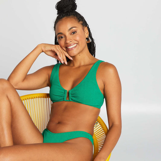 Soutien-gorge de bain texturé VERT