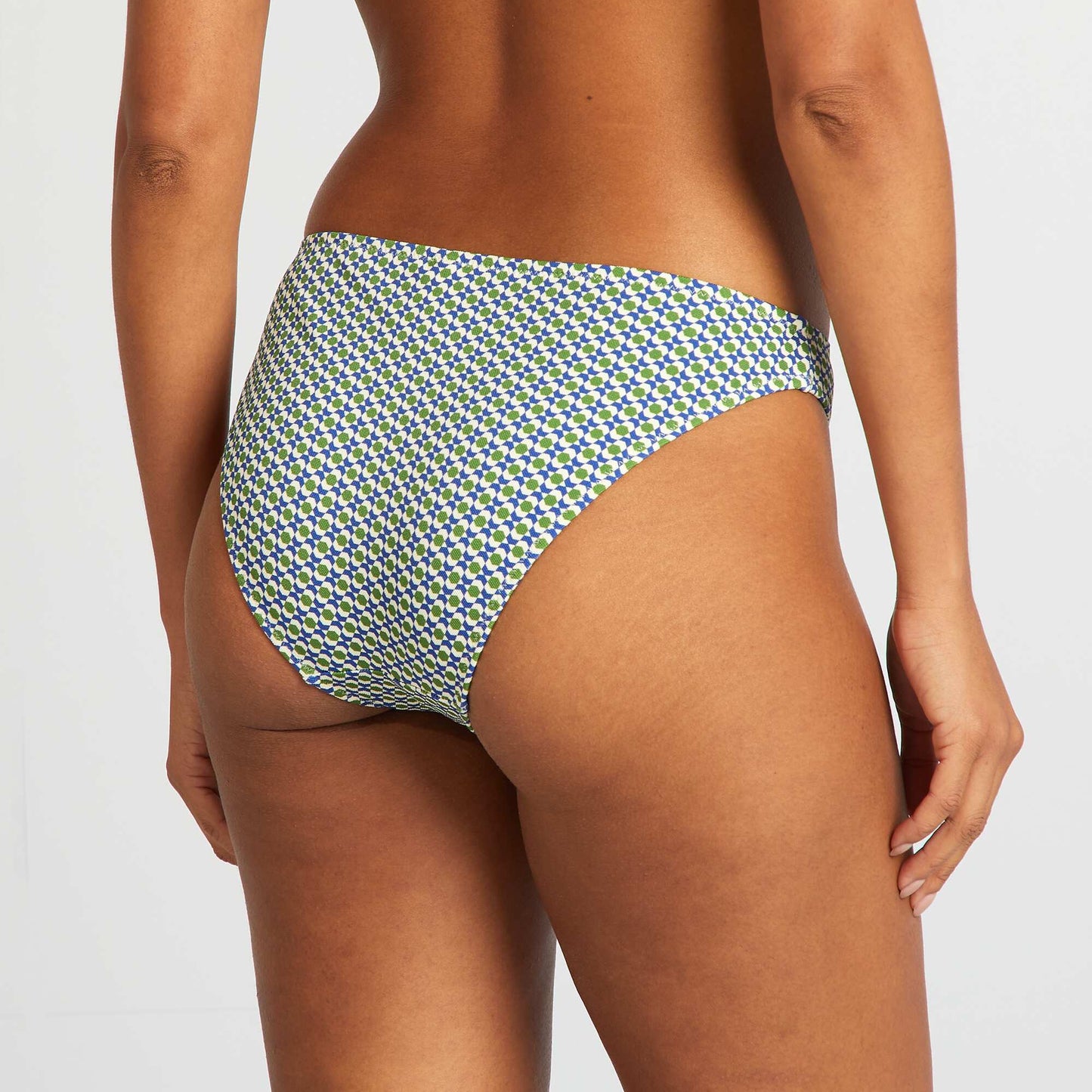 Culotte de bain imprimé géométrique VERT/BLEU