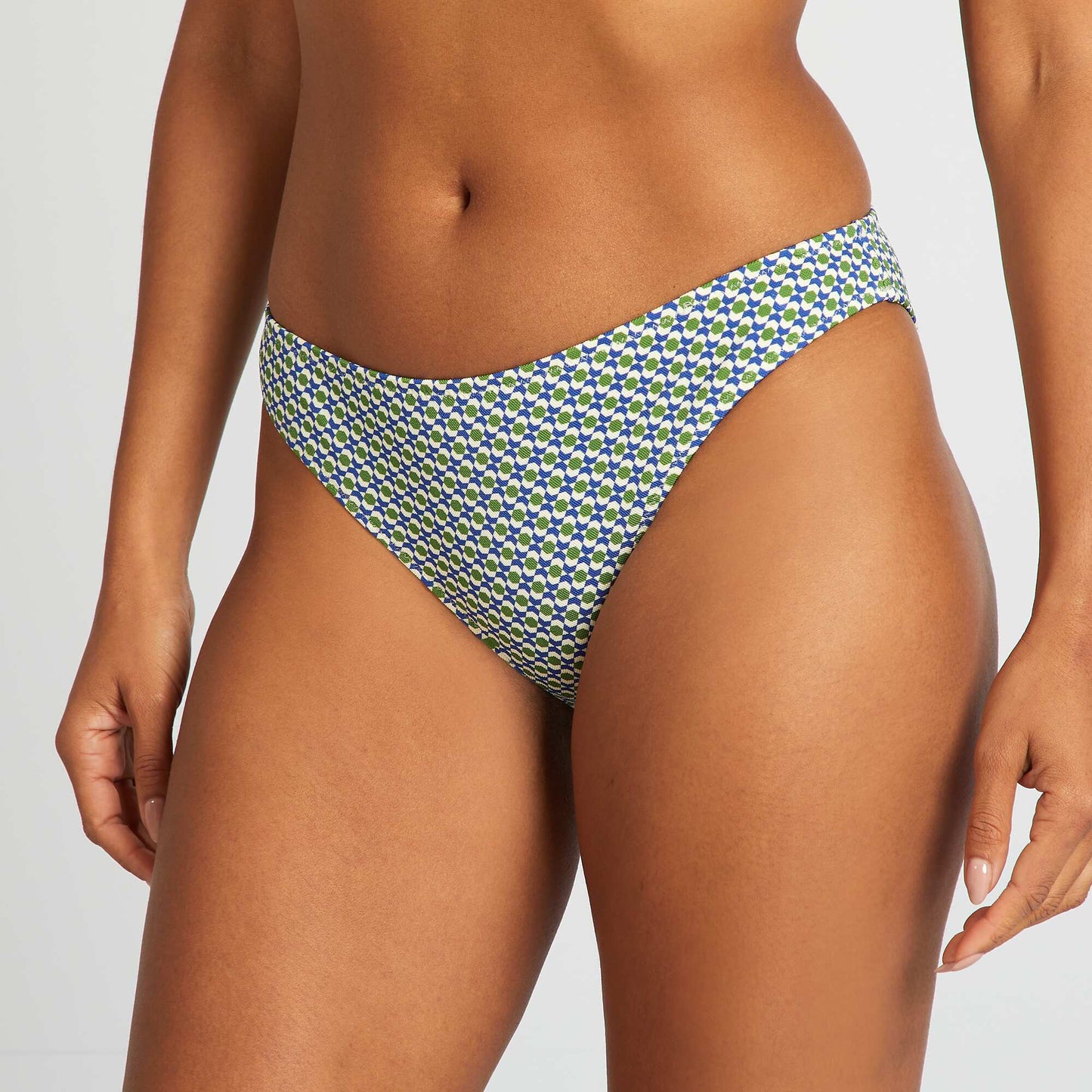 Culotte de bain imprimé géométrique VERT/BLEU