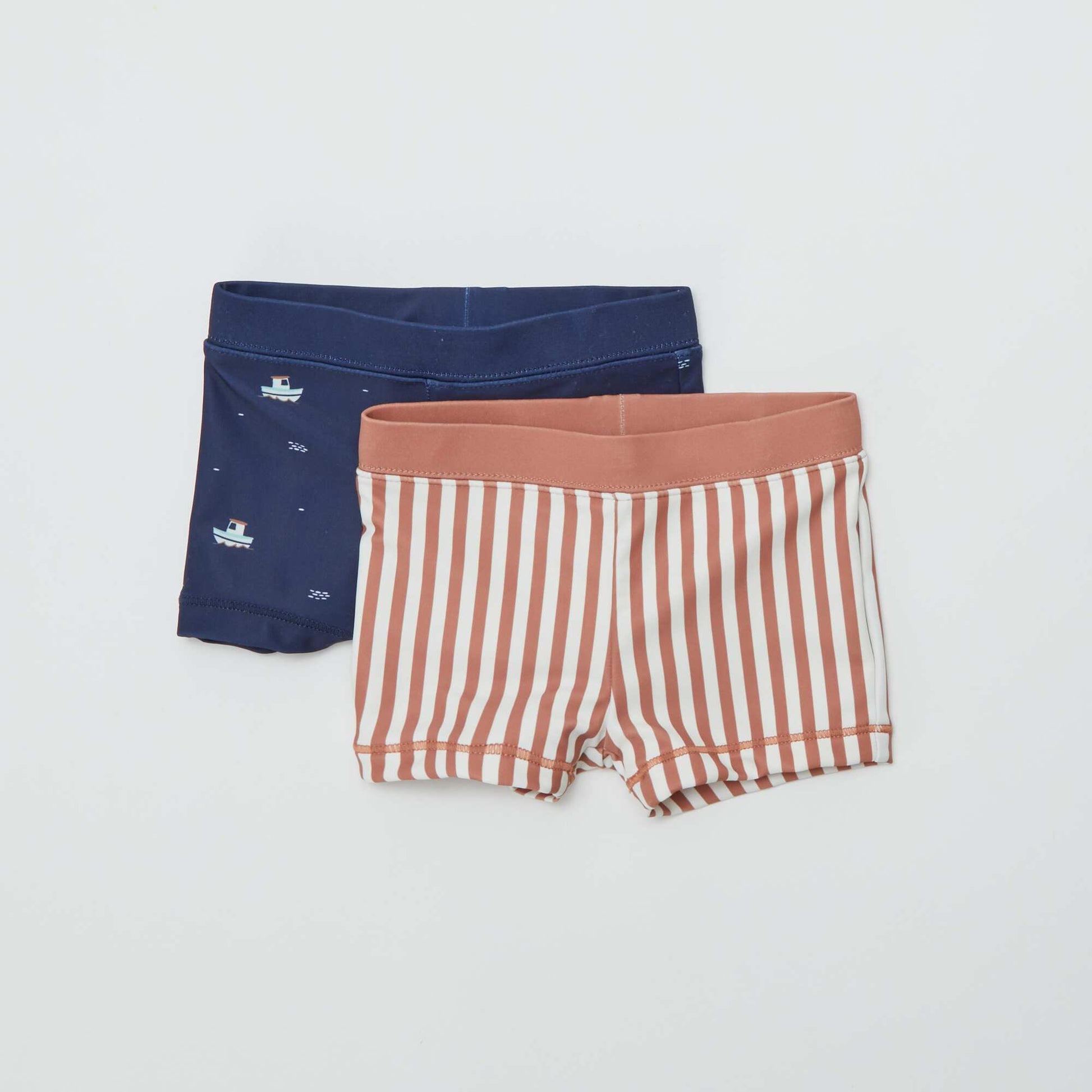 Lot de 2 boxers de bain à imprimés MARRON