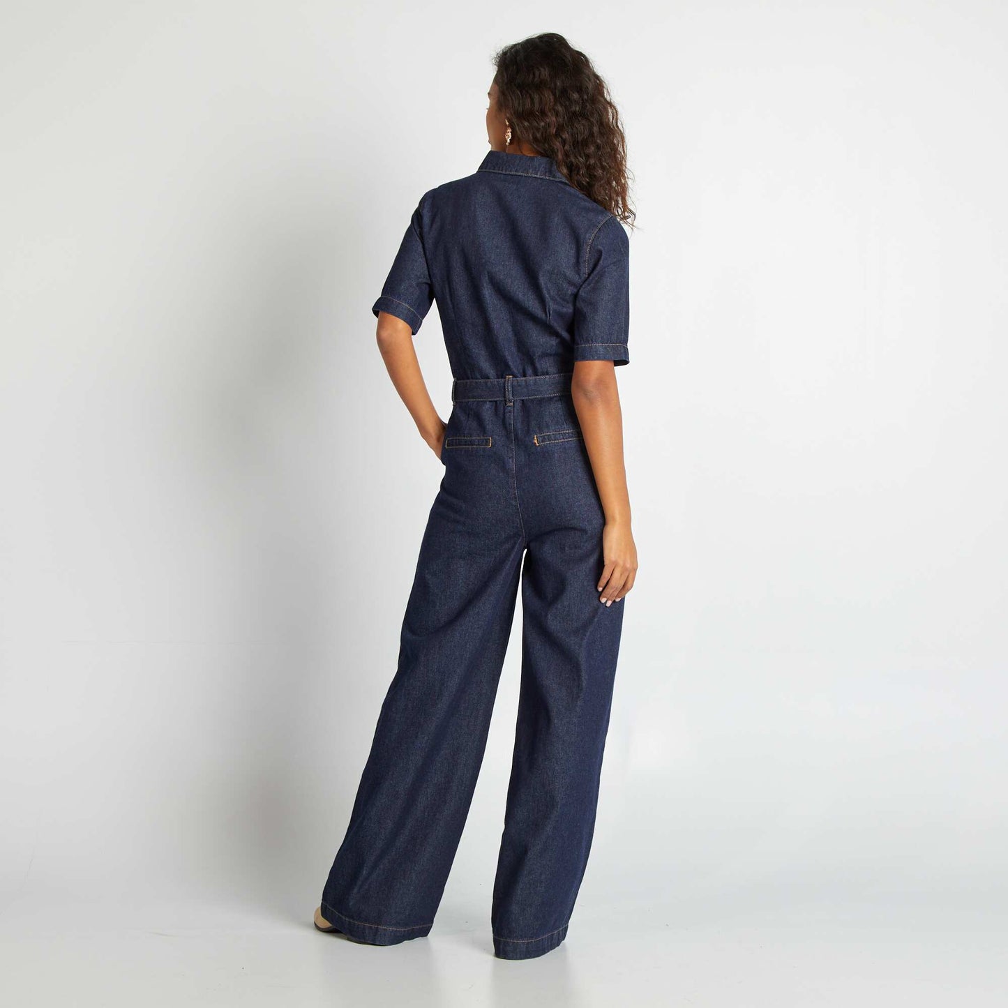 Combinaison longue en jean BLEU