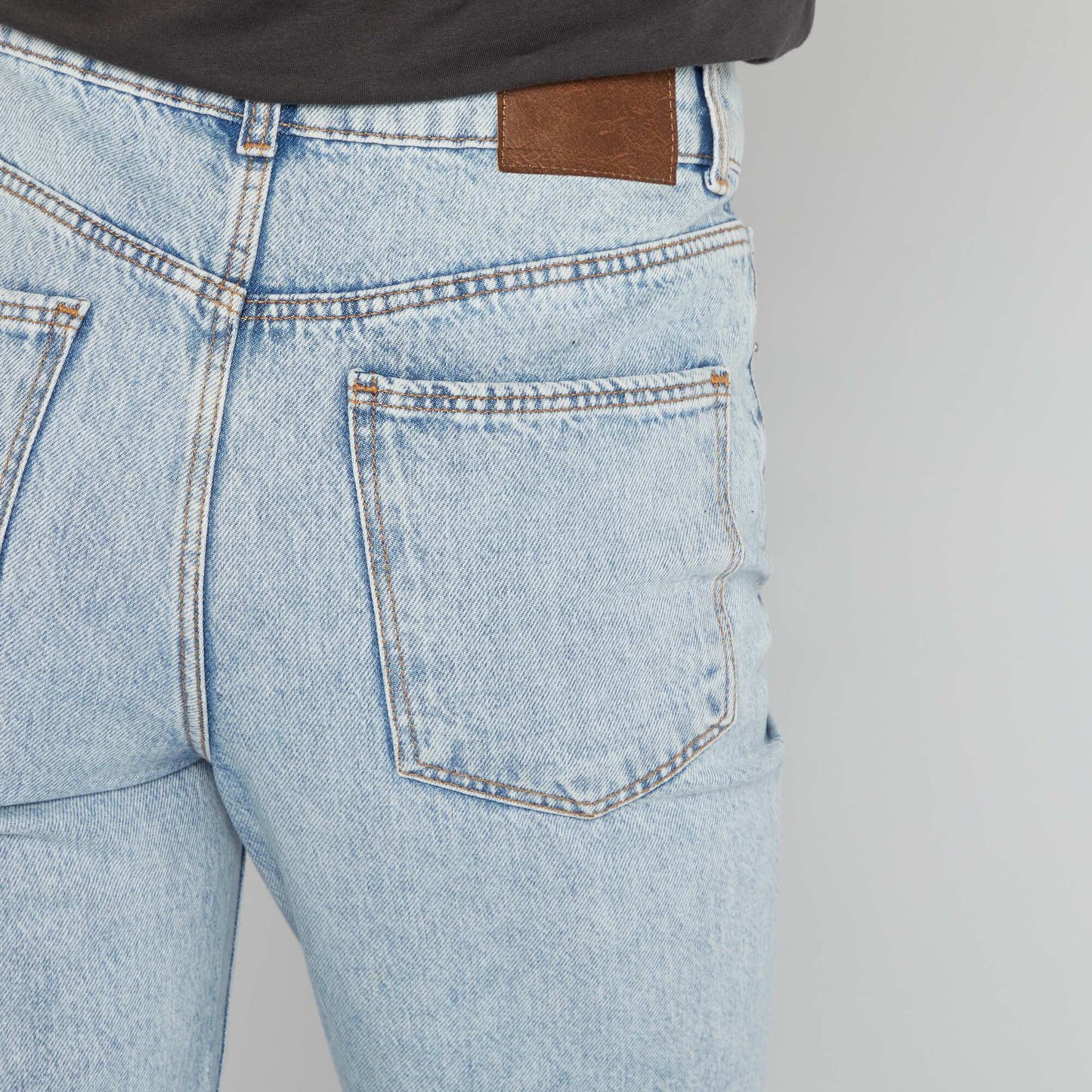 Jean mom taille haute Bleu