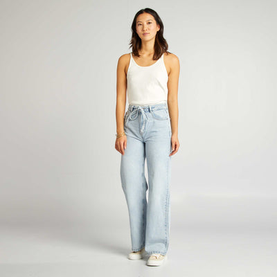 Jean large / wide leg taille haute BLEU