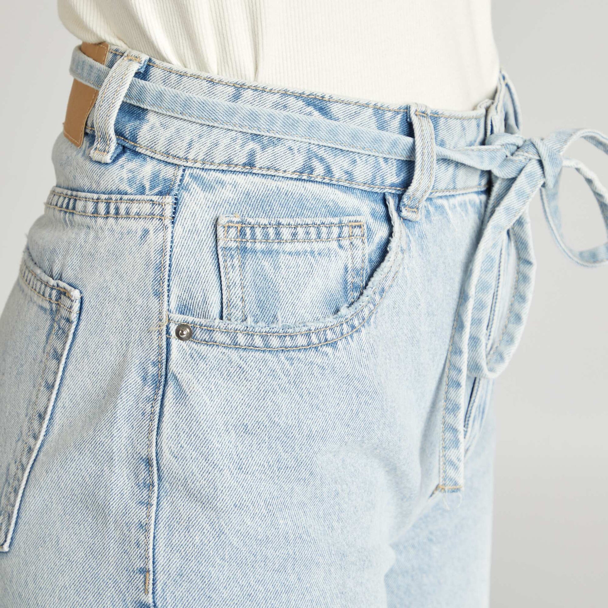 Jean large / wide leg taille haute BLEU
