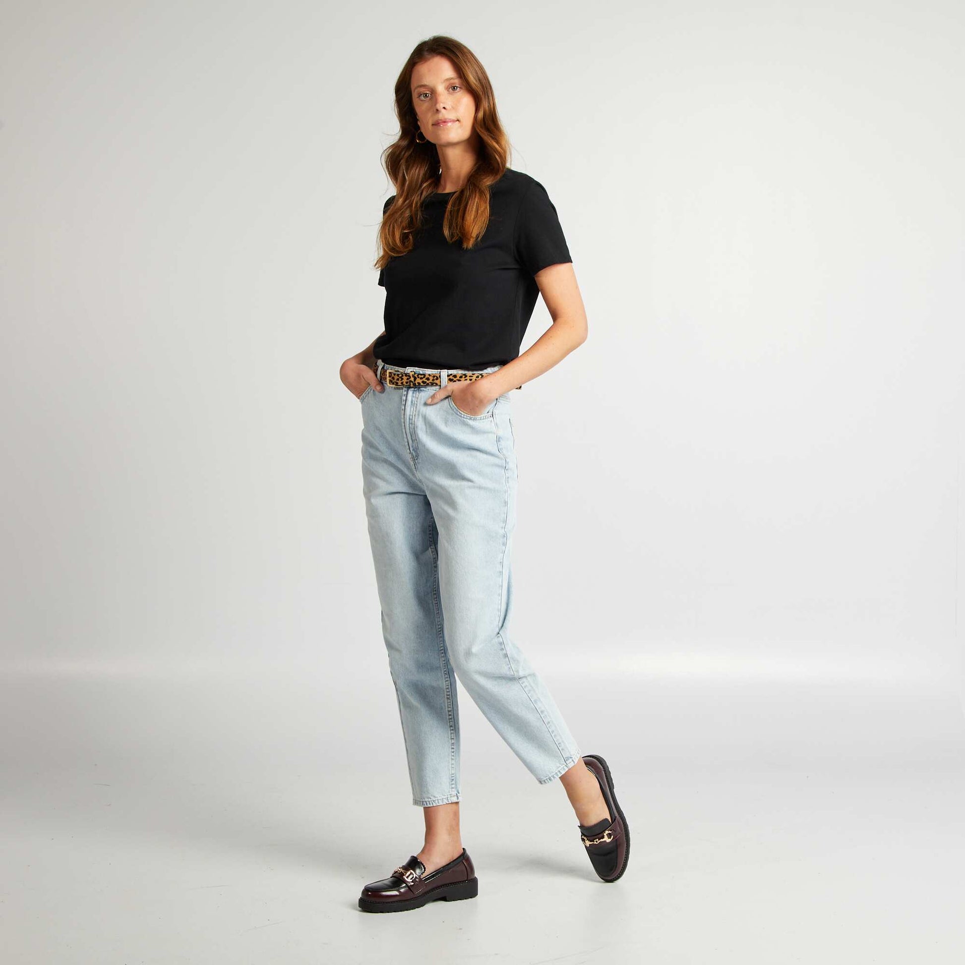 Jean fit barrel BLEU