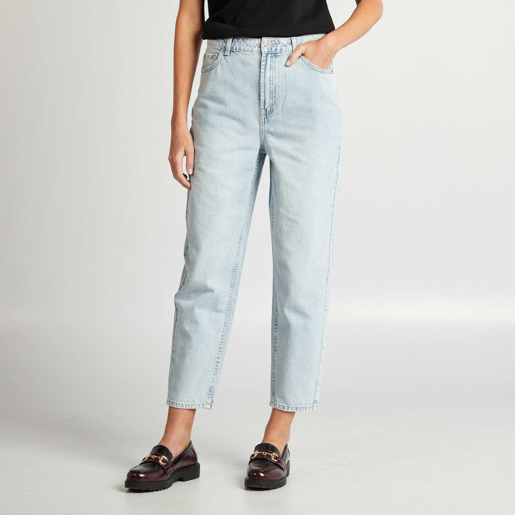 Jean fit barrel BLEU