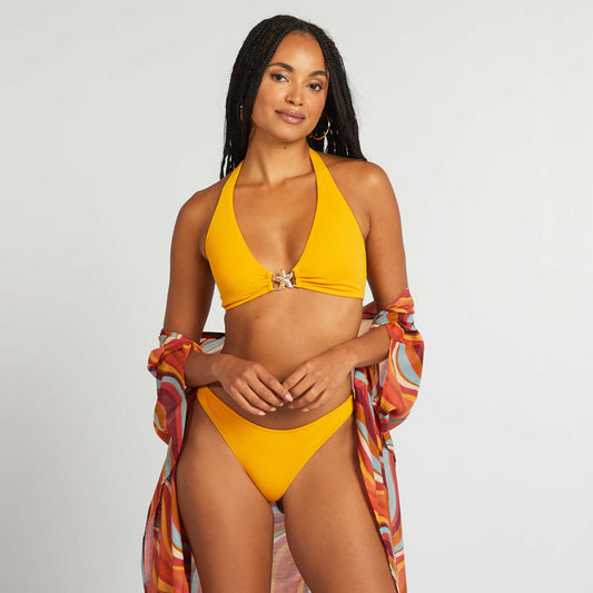 Culotte de bain maille texturée JAUNE