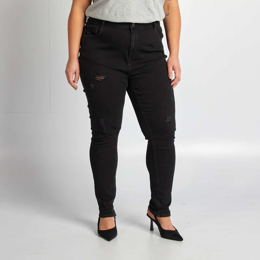 Pantalon slim stretch NOIR