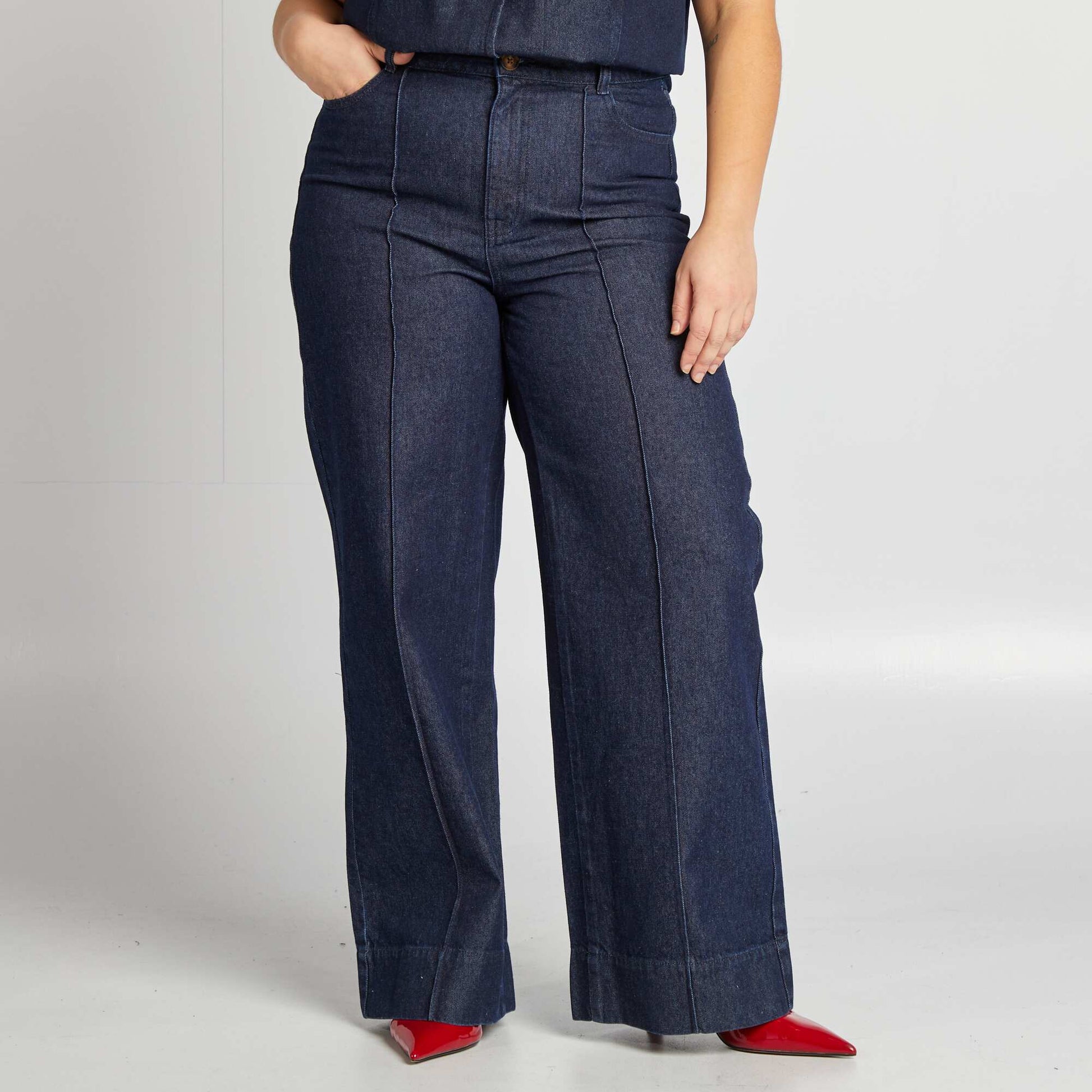 Jean brut wide leg BLEU