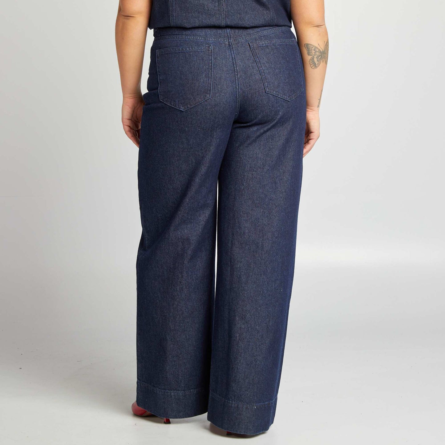 Jean brut wide leg BLEU