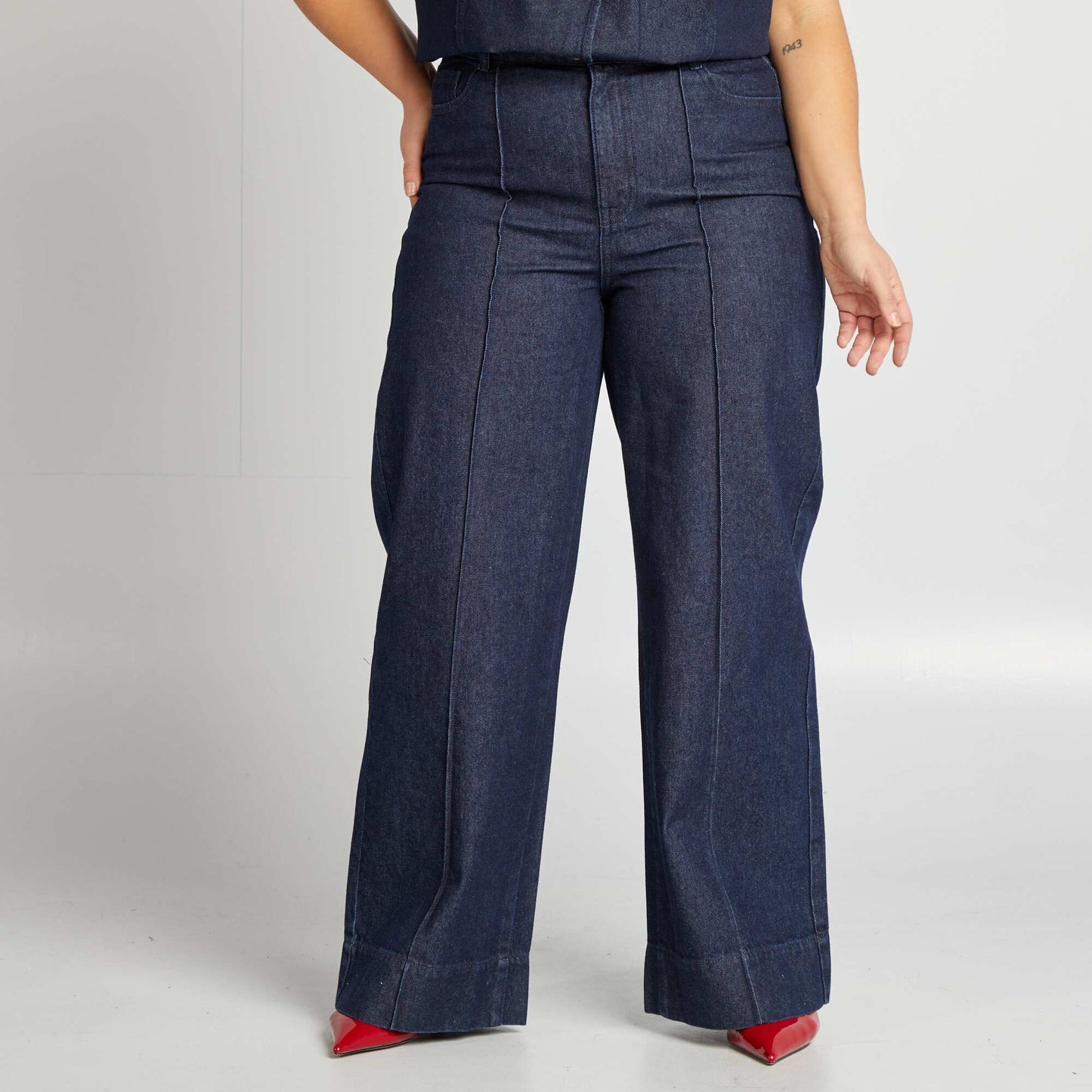 Jean brut wide leg BLEU