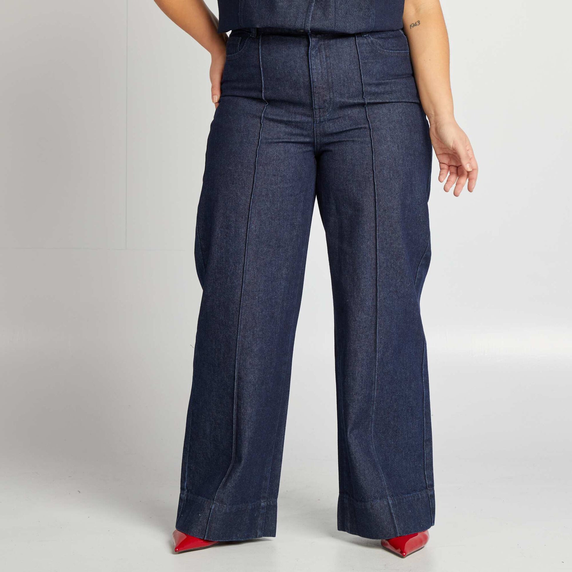 Jean brut wide leg BLEU