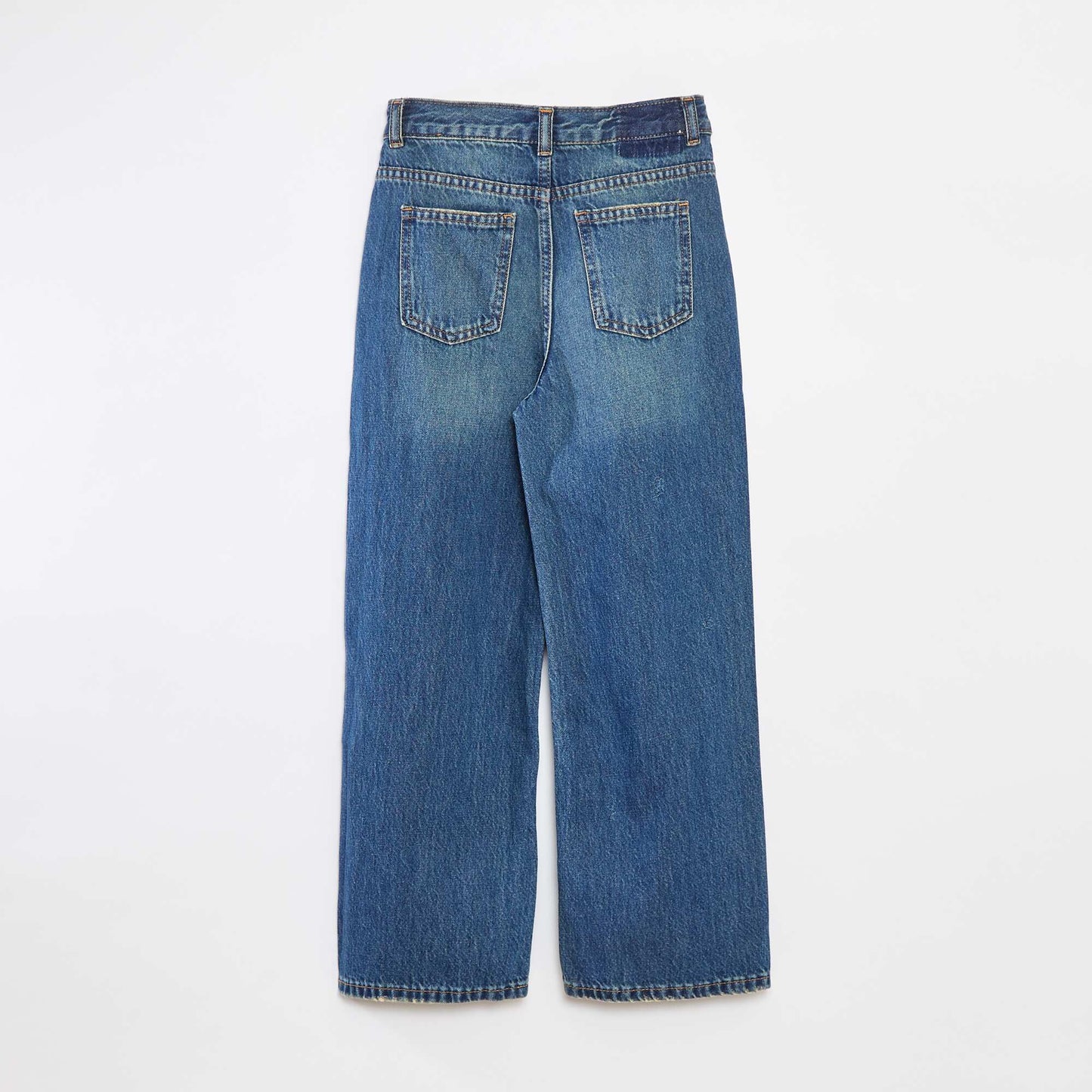 Pantalon large taille haute BLEU