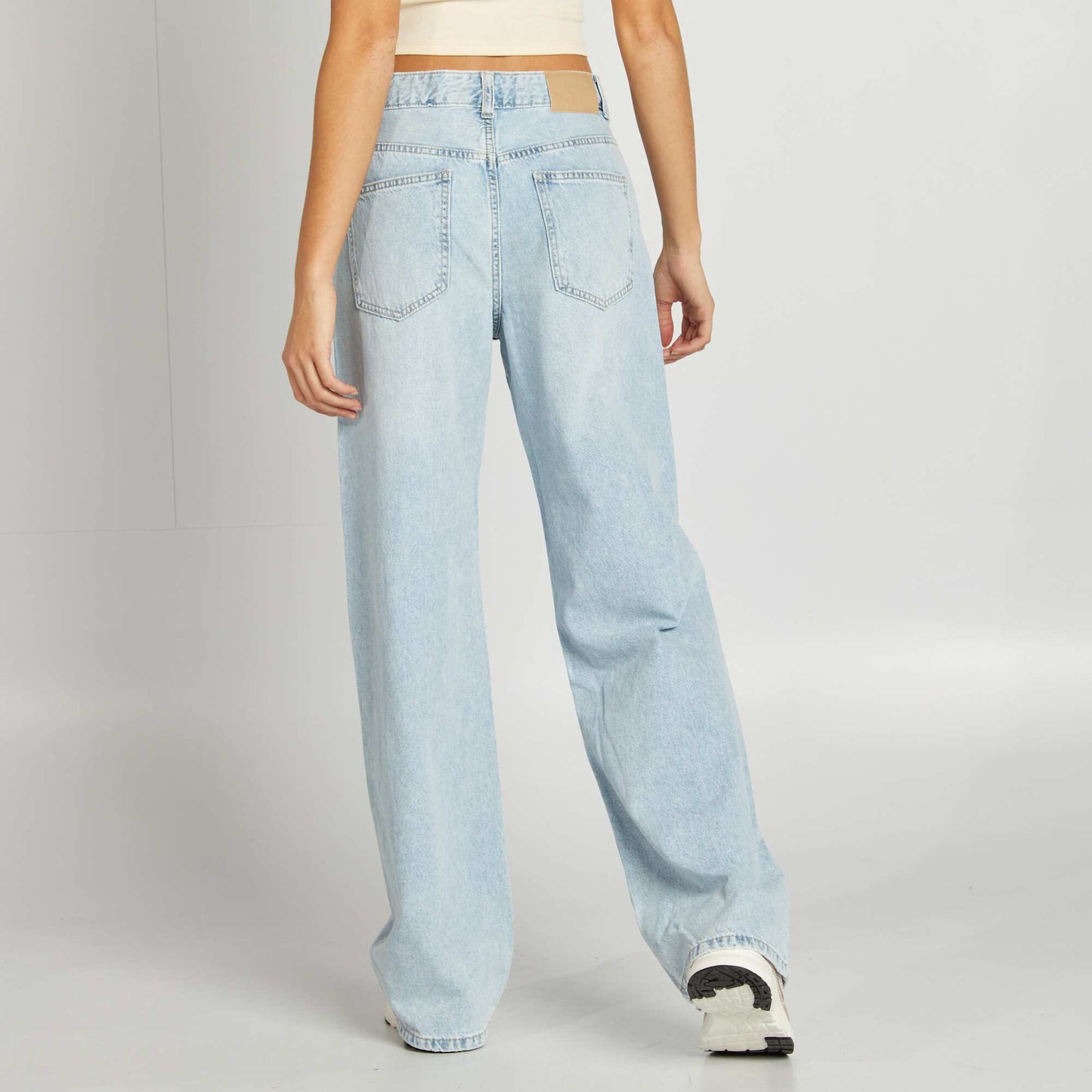 Pantalon baggy taille basse BLEU CLAIR