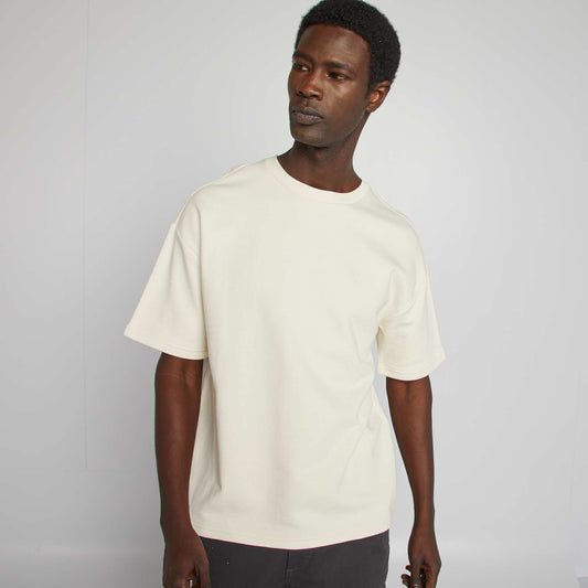 Tee-shirt sweat en molleton BLANC
