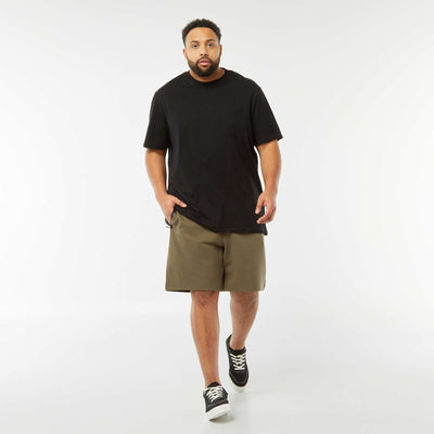 Bermuda esprit sport en maille piquée KAKI