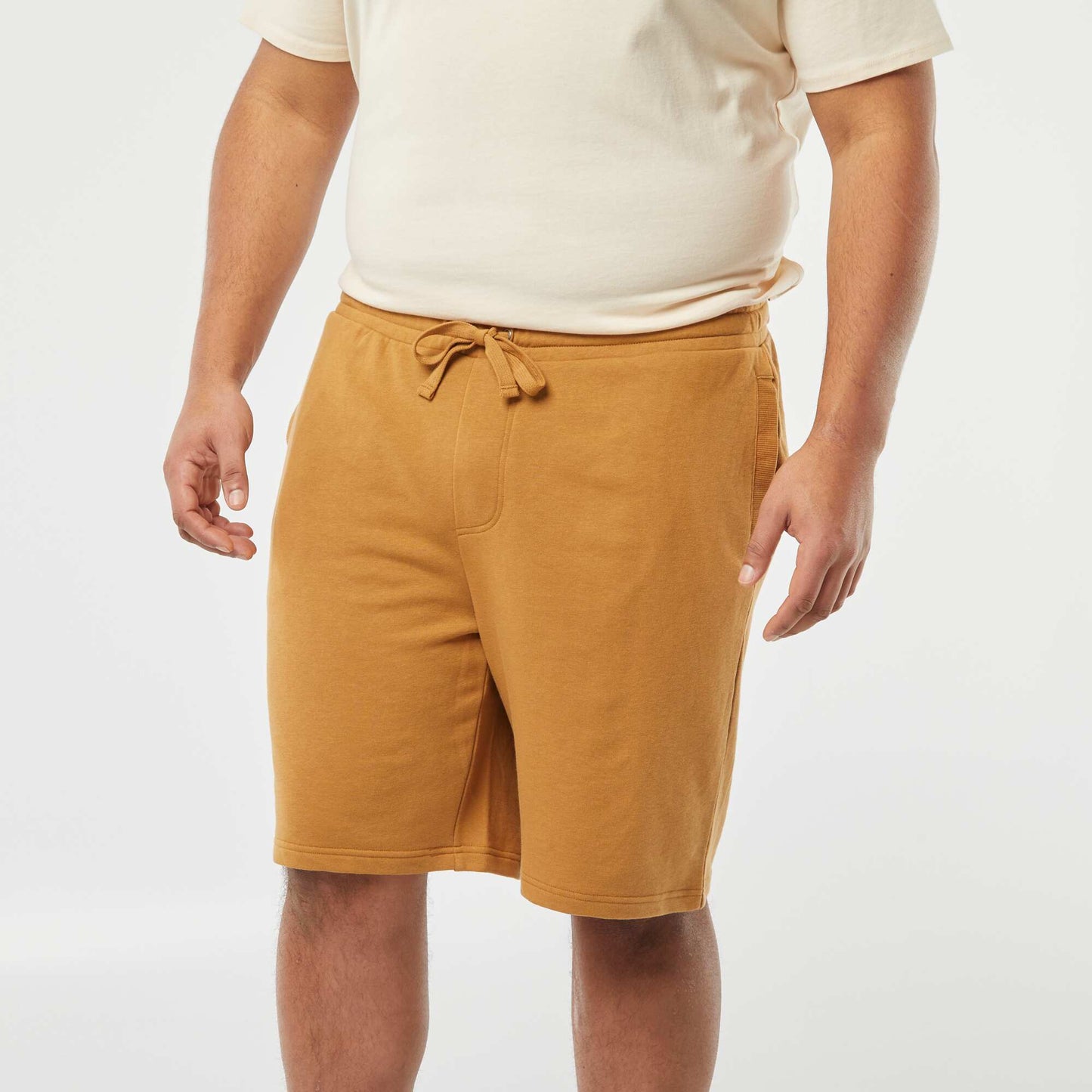 Bermuda en molleton léger uni BEIGE