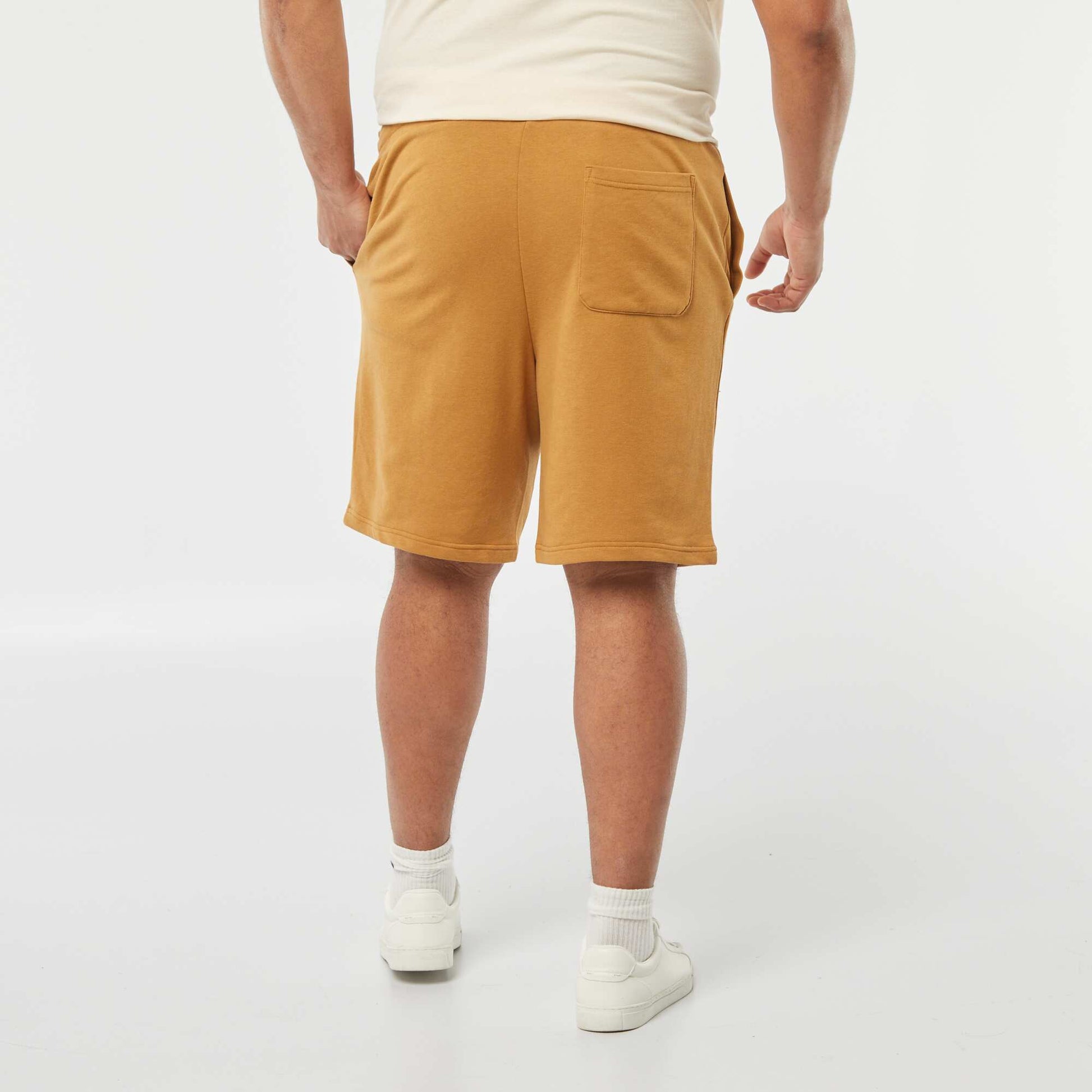 Bermuda en molleton léger uni BEIGE