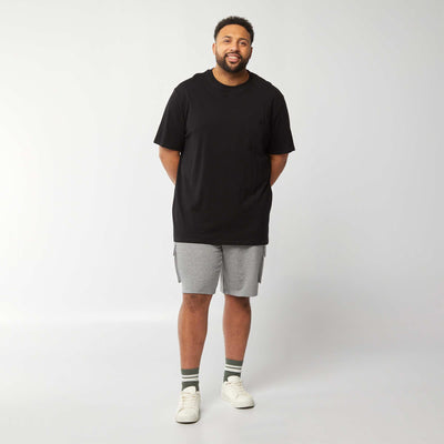 Short en molleton léger multipoches GRIS