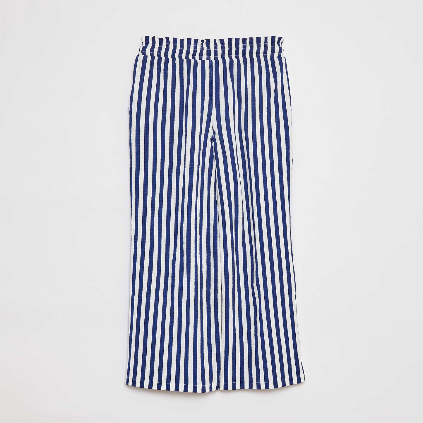Pantalon large à rayures BLEU