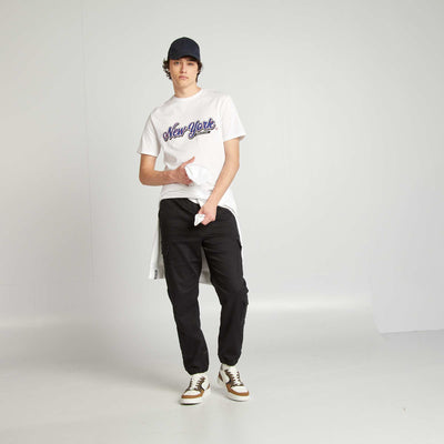 Pantalon esprit 'jogger' multipoches NOIR