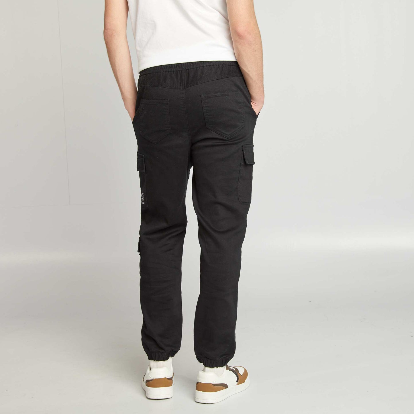 Pantalon esprit 'jogger' multipoches NOIR