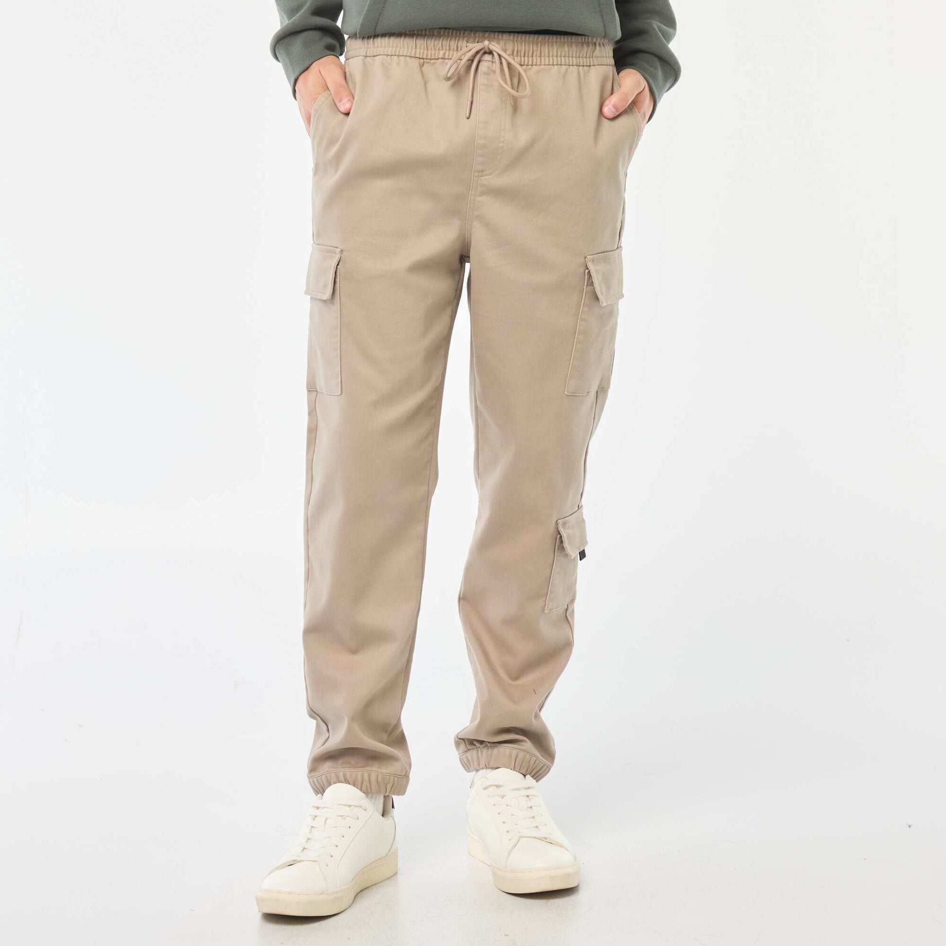 Pantalon esprit 'jogger' multipoches BEIGE