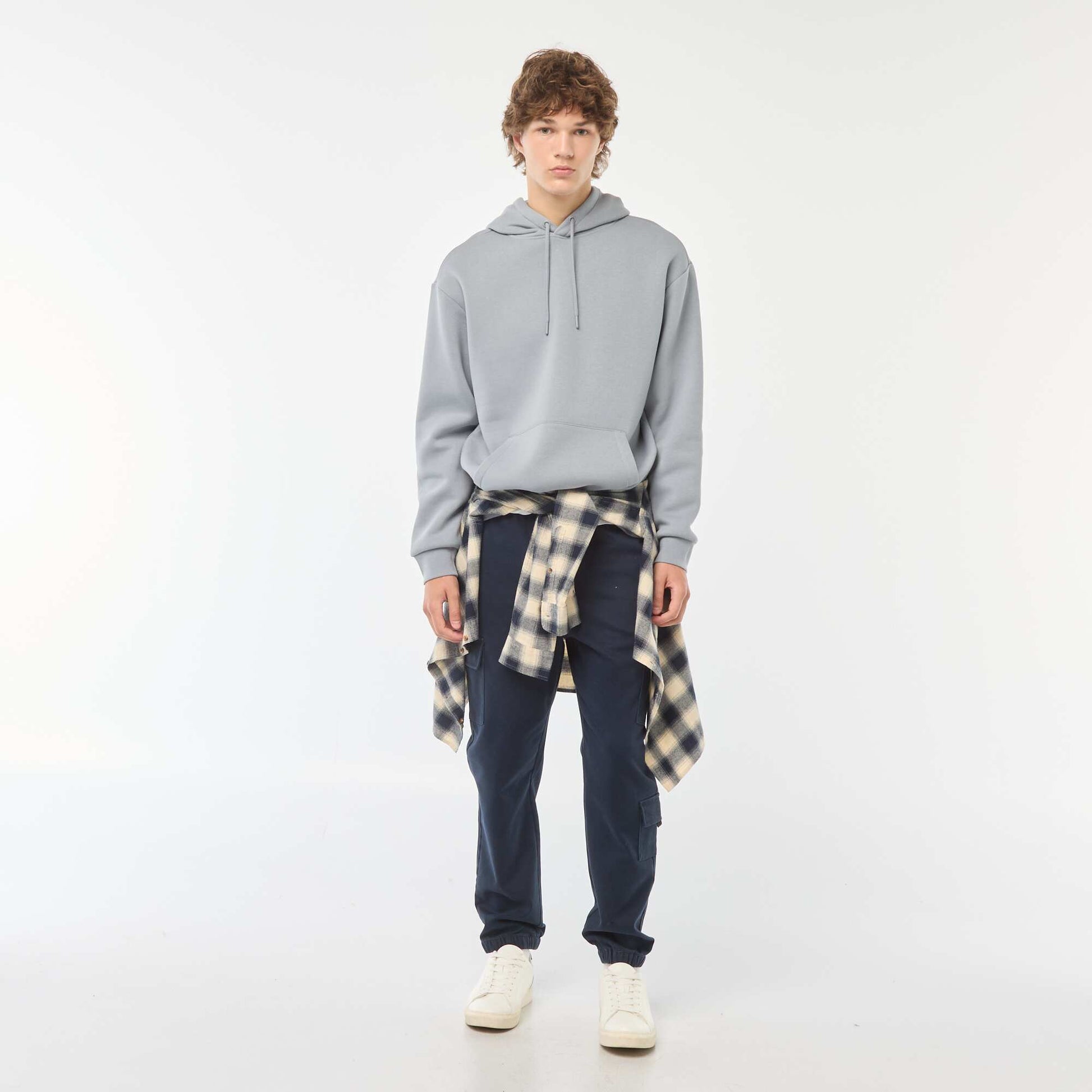 Pantalon esprit 'jogger' multipoches BLEU