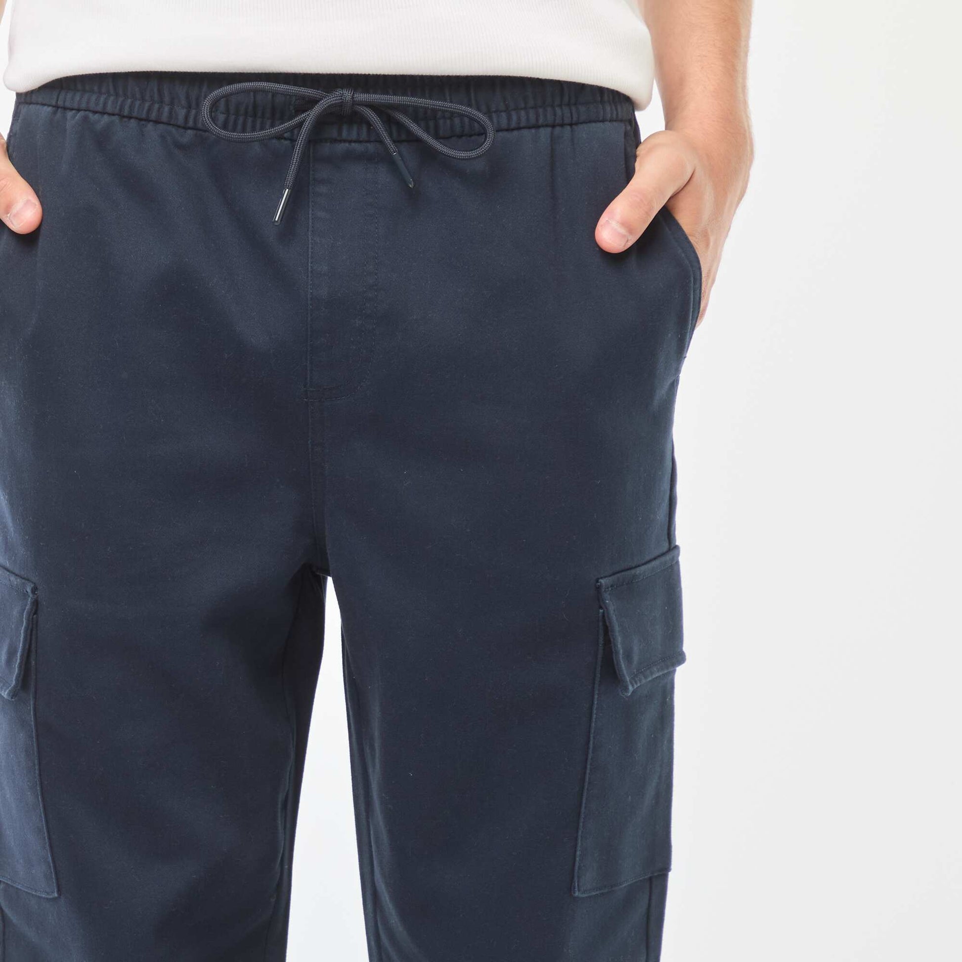Pantalon esprit 'jogger' multipoches BLEU