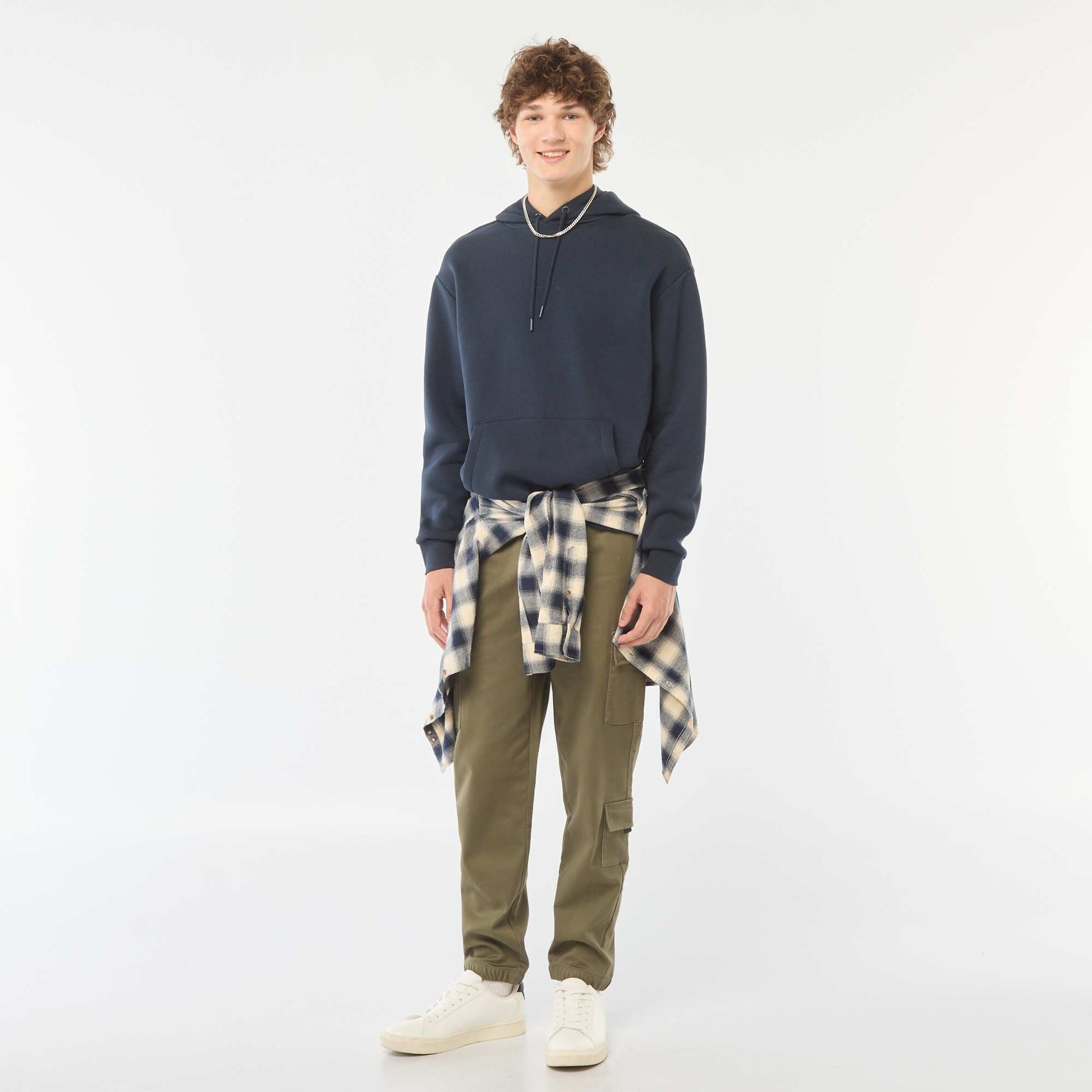Pantalon esprit 'jogger' multipoches KAKI