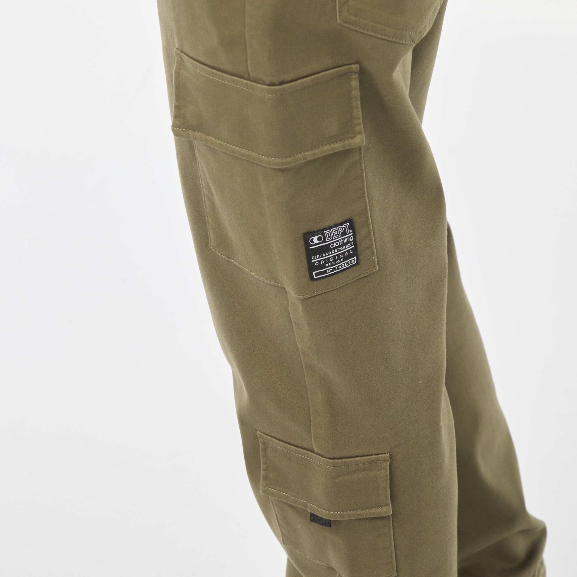 Pantalon esprit 'jogger' multipoches KAKI
