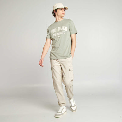 Pantalon esprit 'jogger' multipoches GRIS