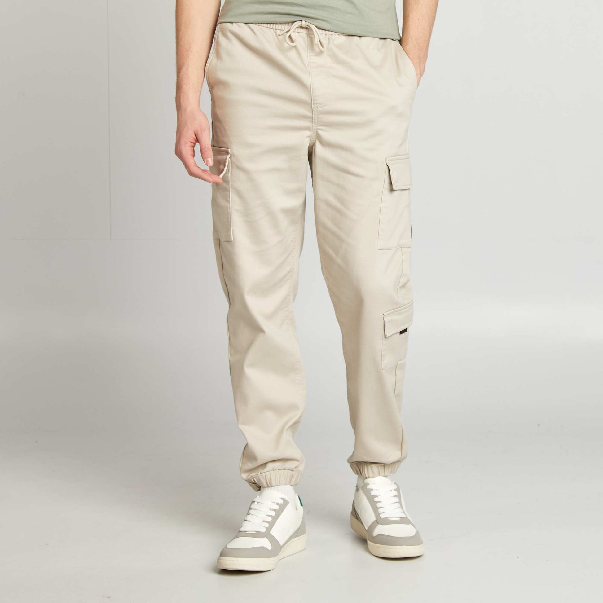 Pantalon esprit 'jogger' multipoches GRIS