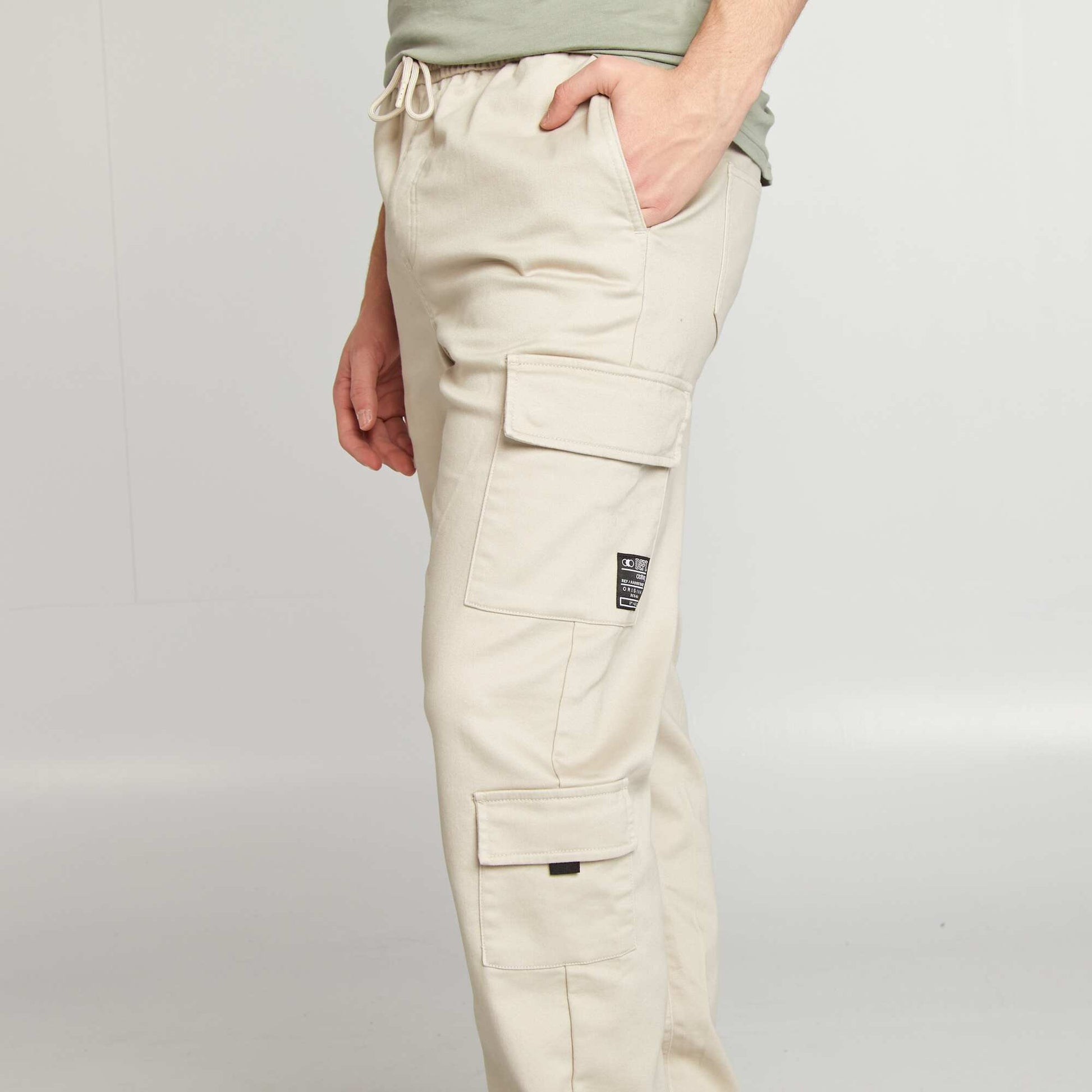 Pantalon esprit 'jogger' multipoches GRIS