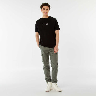 Pantalon esprit 'jogger' multipoches VERT