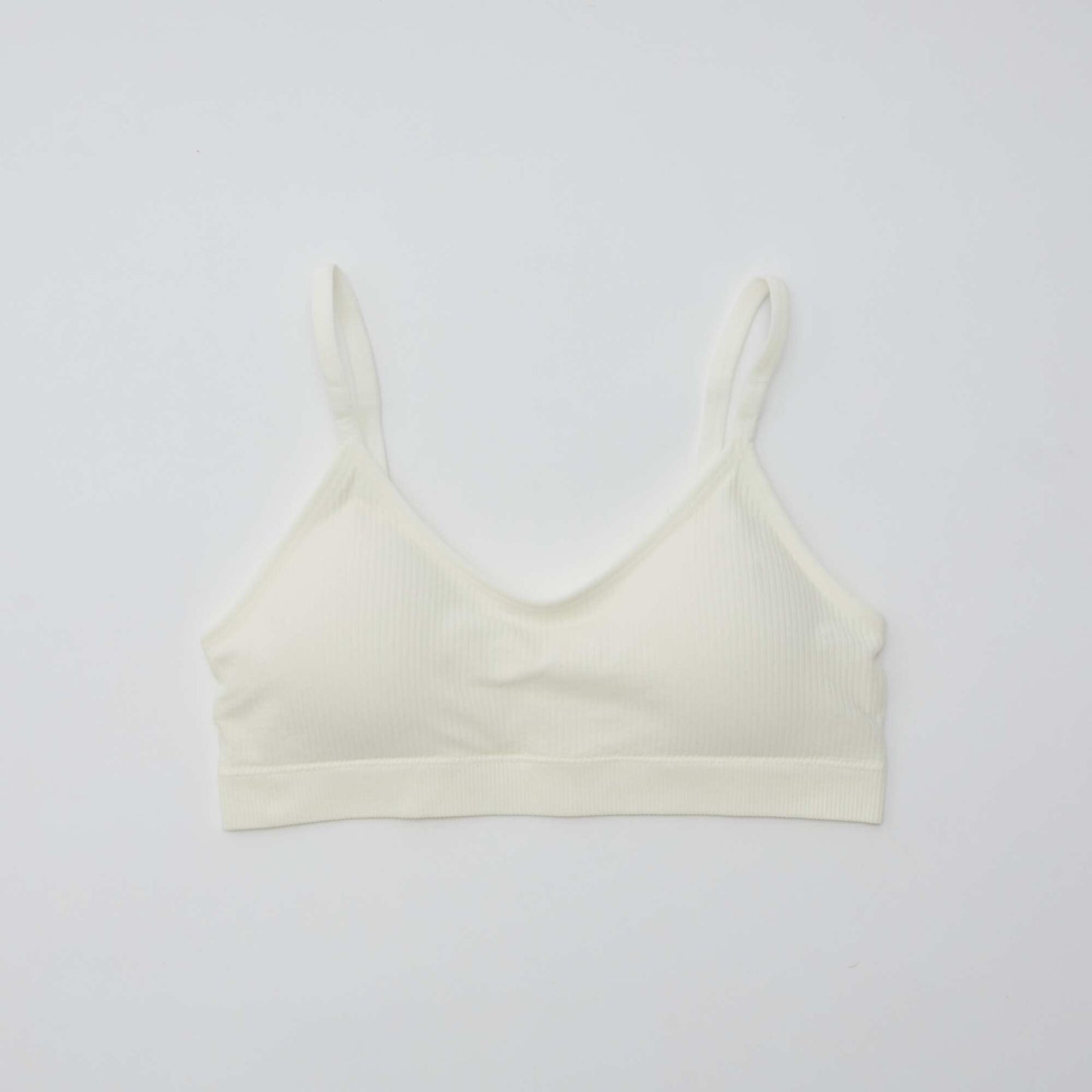 Lot de 2 brassières côtelés BLANC/ROSE