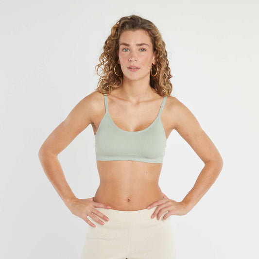 Lot de 2 brassières côtelés VERT