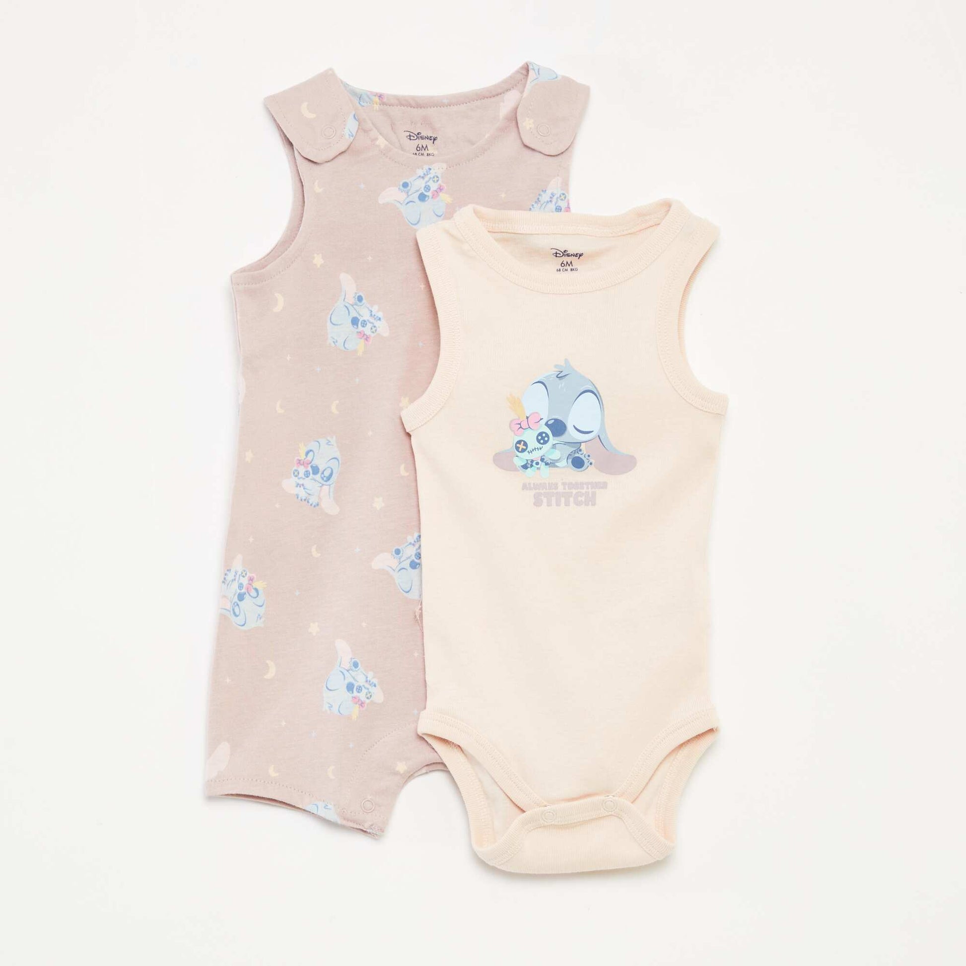 Ensemble barboteuse + body 'Disney' - 2 pièces ROSE