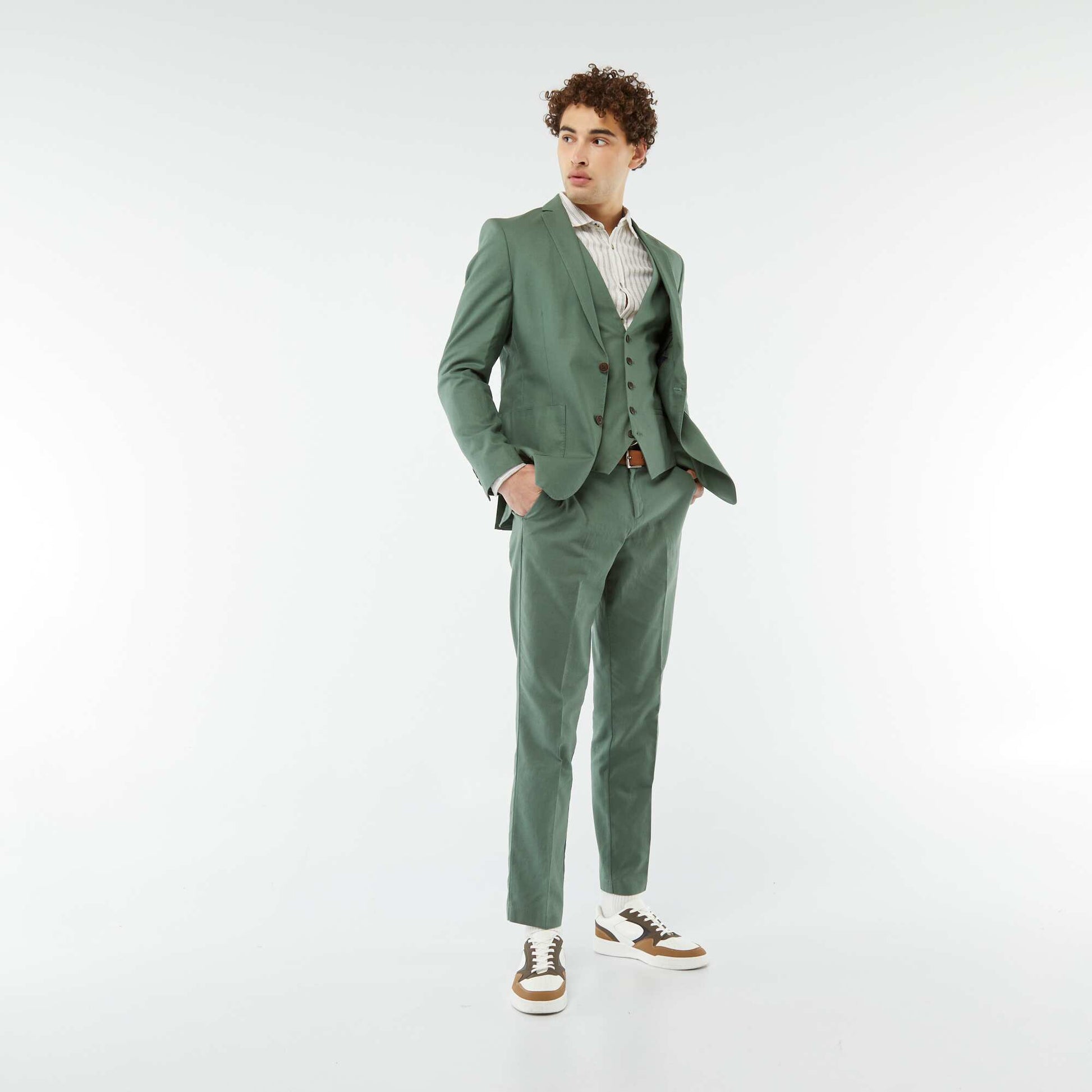 Pantalon de costume slim VERT