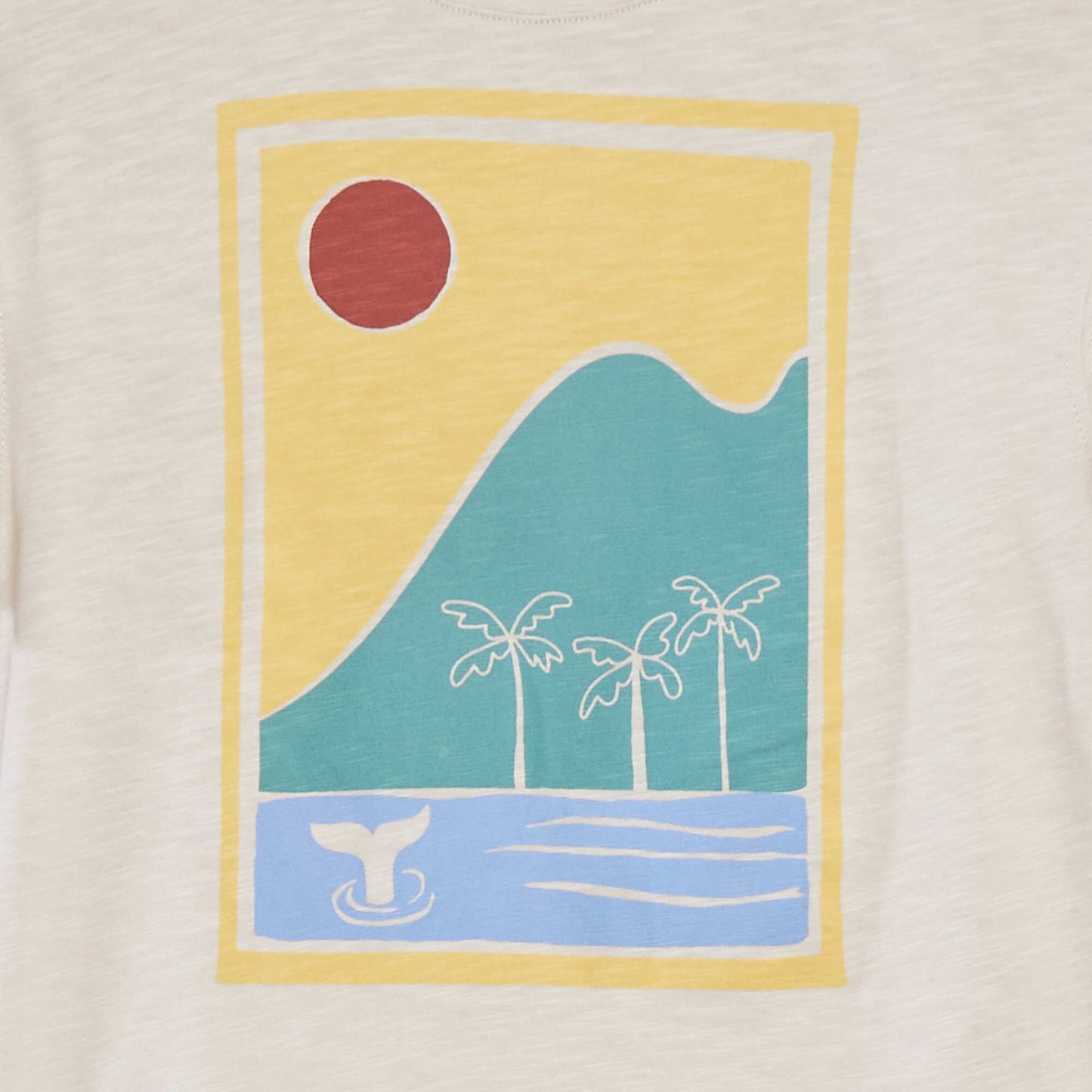 T-shirt imprimé à manches courtes BLANC