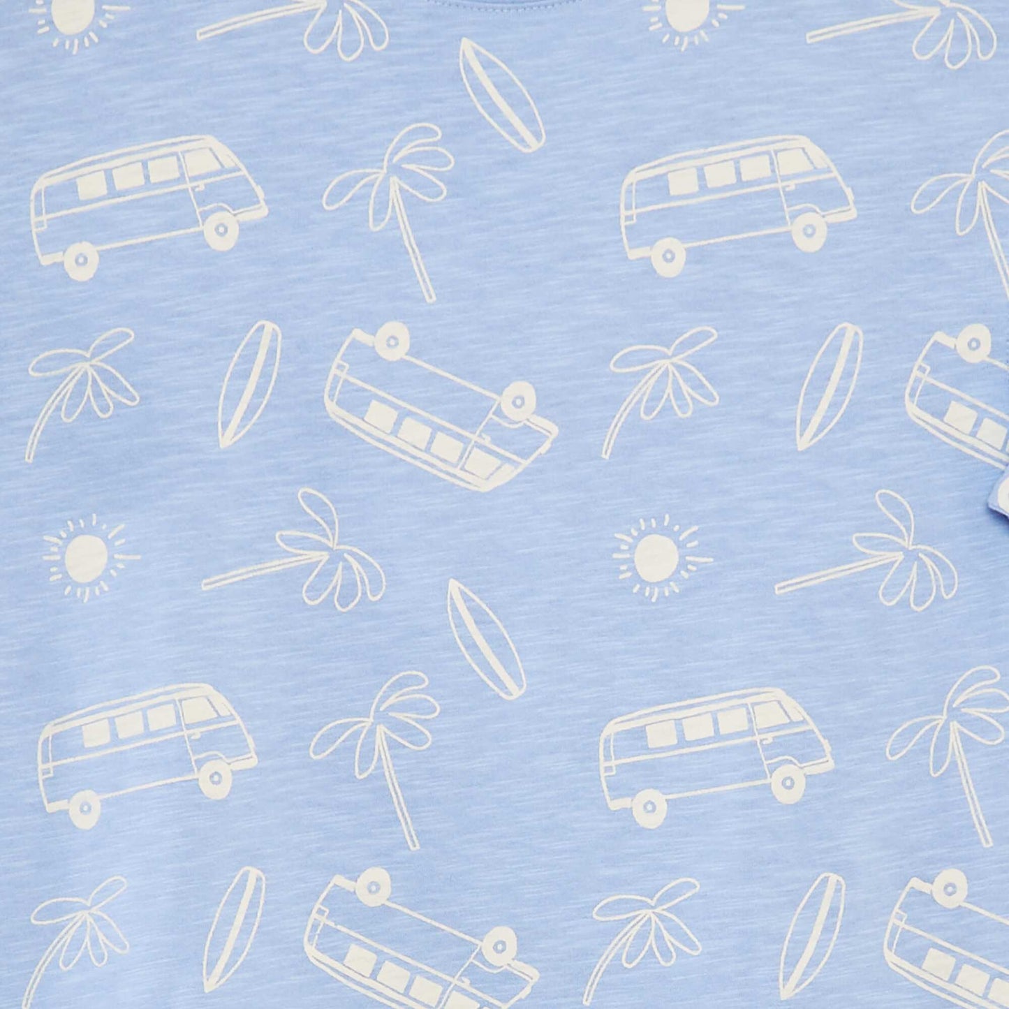 T-shirt imprimé à manches courtes BLEU