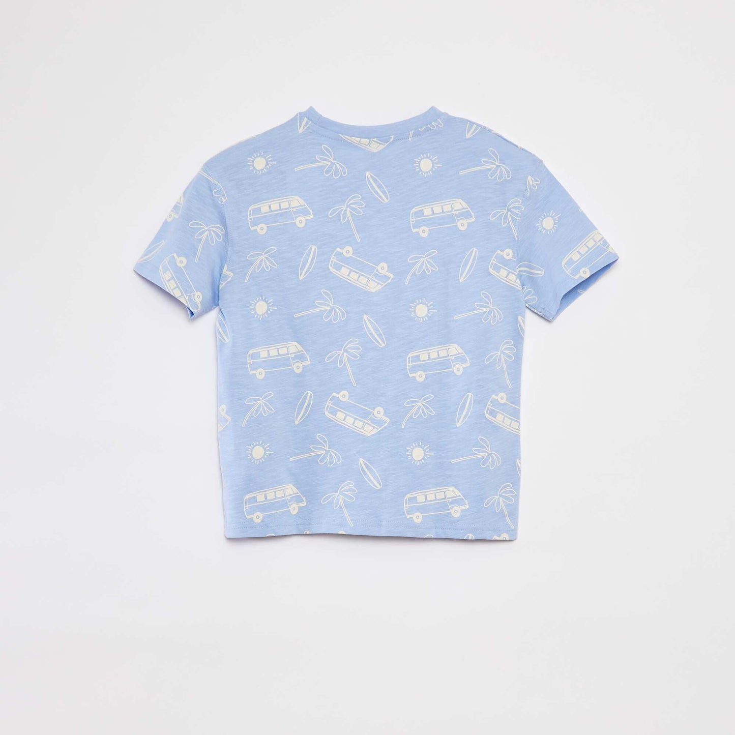 T-shirt imprimé à manches courtes BLEU