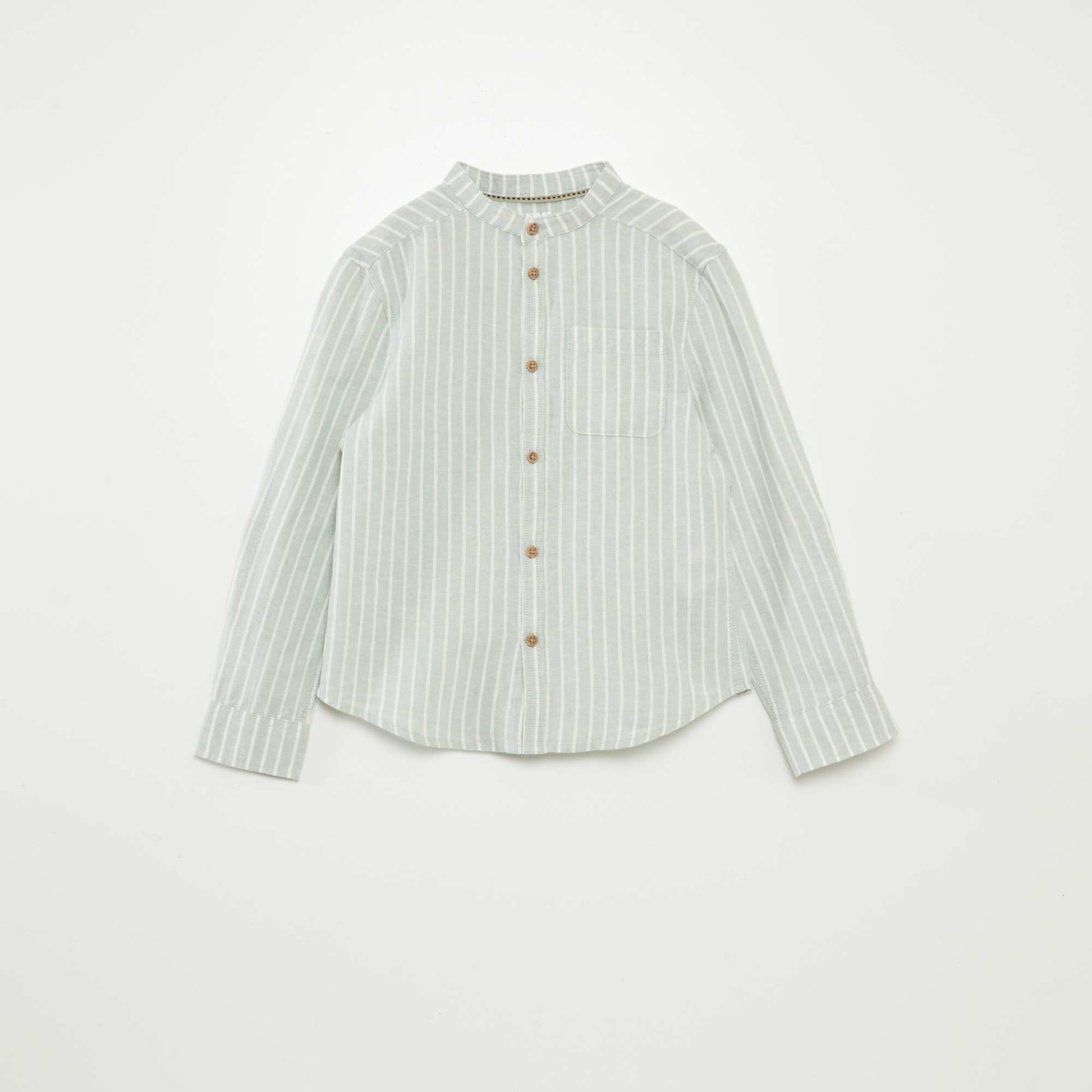 Chemise en lin mélangé VERT