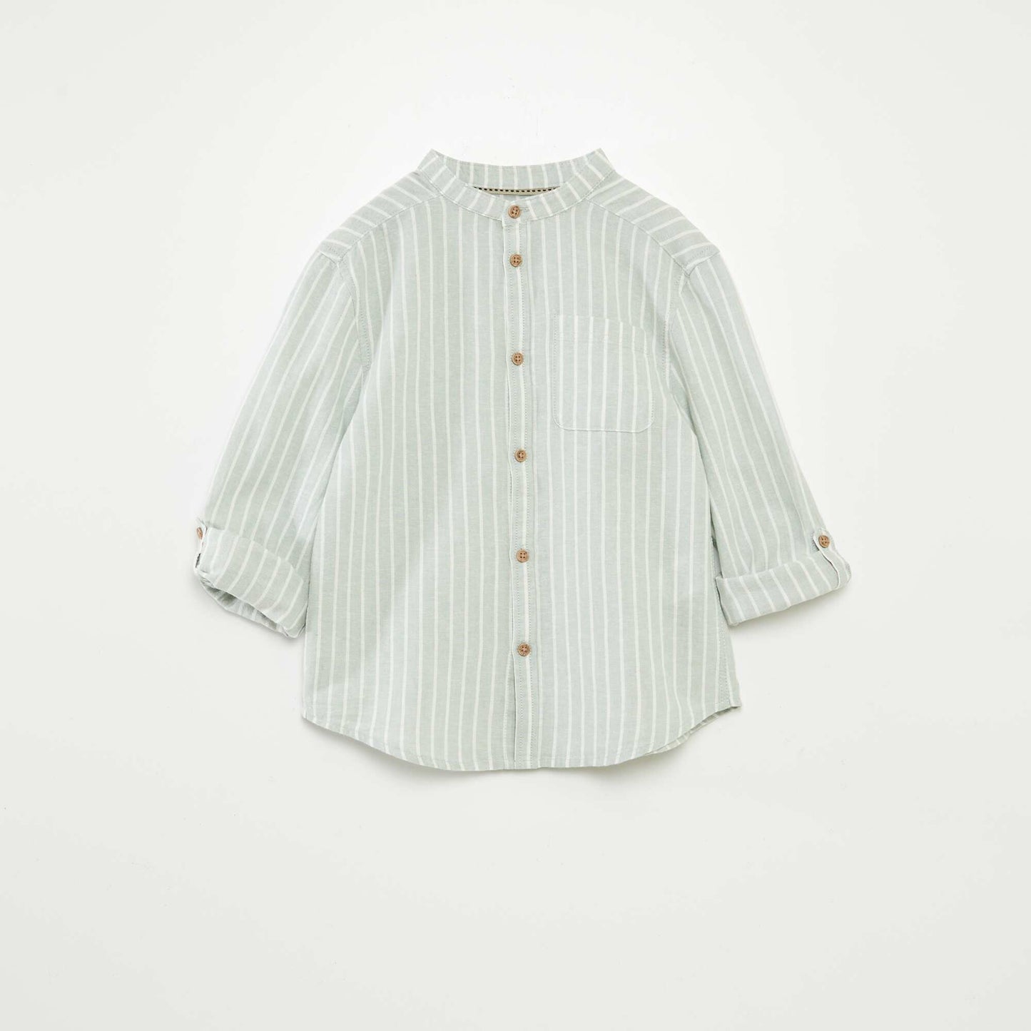 Chemise en lin mélangé VERT